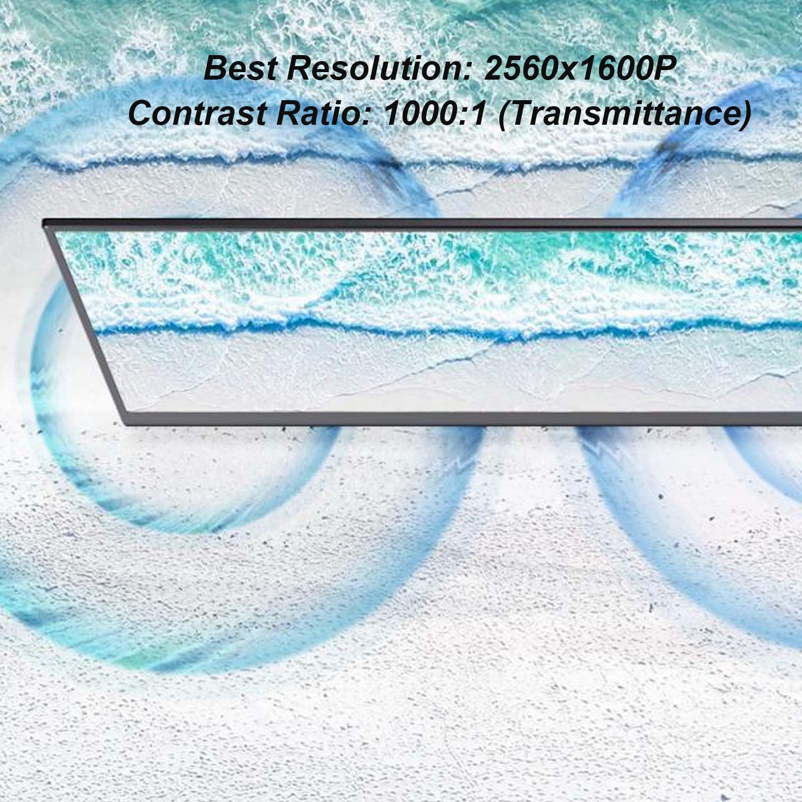 18 Inch Portable Monitor with USB-C, 2.5K 2560x1600P External Second Screen for Laptop - Adjustable Stand & VESA Mount - Perfect for Work Meetings, Business Travel & Home Office Setup