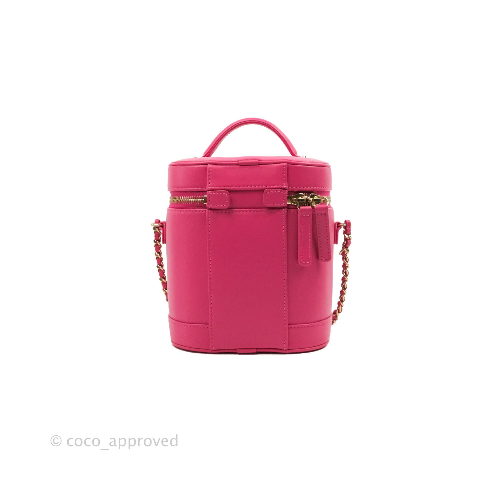 Chanel CC Mania Vanity Case in Pink Lambskin with Gold Hardware - Luxury Crossbody Bag for Women, Perfect for Parties & Evening Events