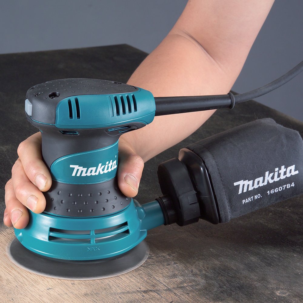 Makita BO5030K 5-Inch Random Orbital Sander with Dust Extraction & Carrying Case - Perfect for Woodworking, Sanding Floors, and DIY Home Projects