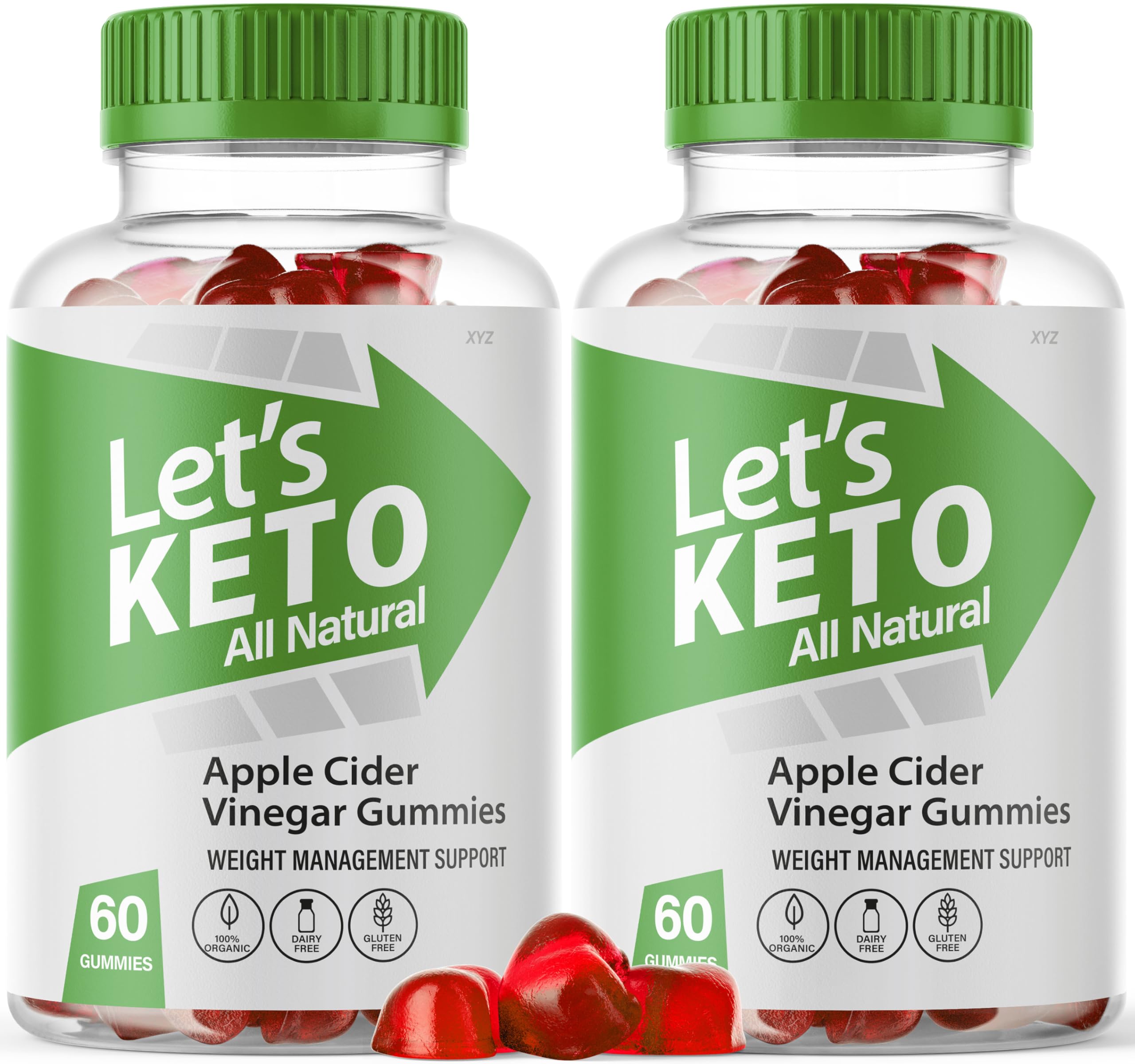 Lets Keto ACV Gummies (2 Pack) - 120 Apple Cider Vinegar Keto Gummy Vitamins for Weight Loss & Energy - 60 Day Supply - Supports Ketosis & Digestion - Perfect for Keto Diet, Intermittent Fasting & Low Carb Lifestyle