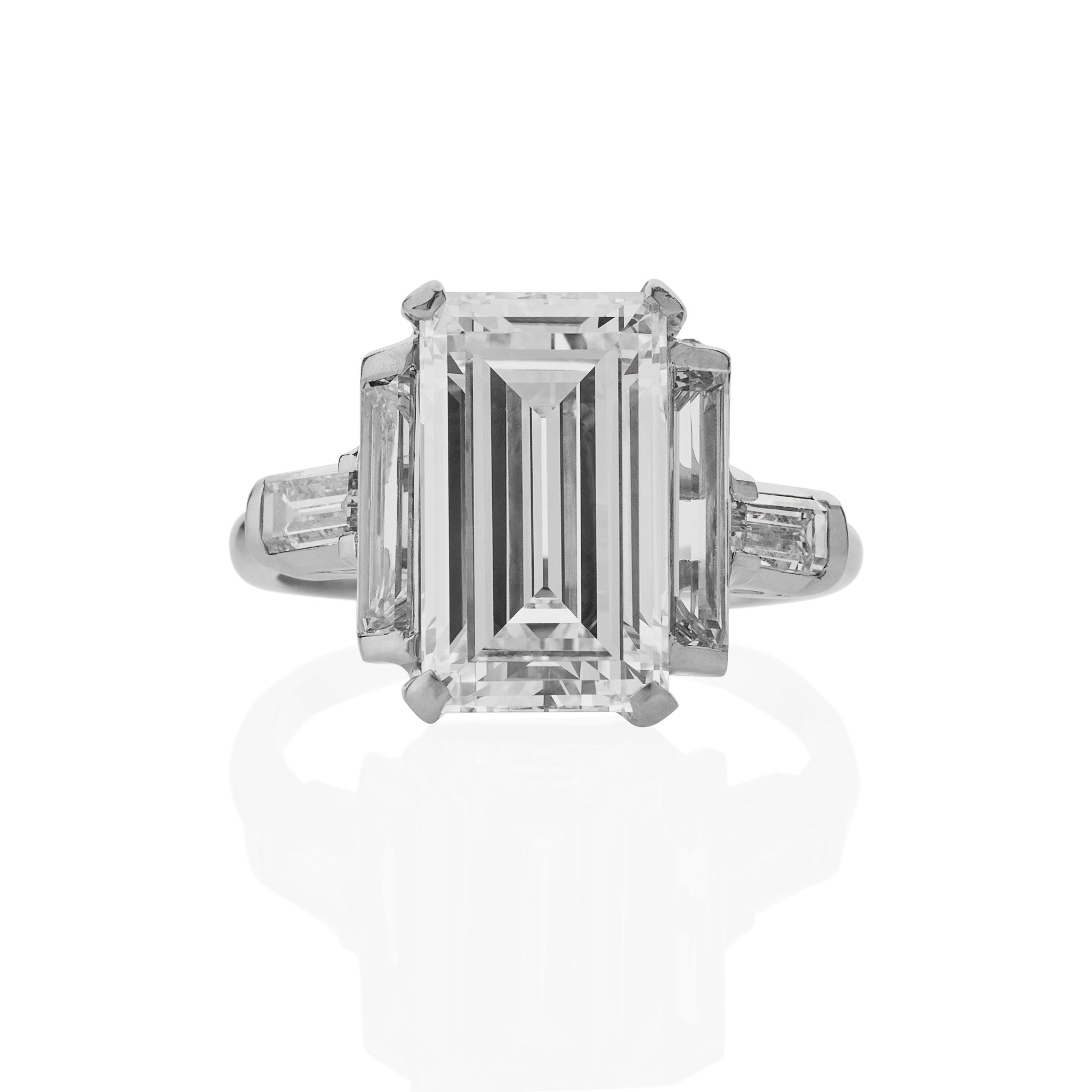 Emerald Cut Diamond Solitaire Ring - 14K White Gold Engagement Ring for Women, Elegant Wedding Band, Anniversary Gift - Perfect for Proposals, Bridal Jewelry & Special Occasions