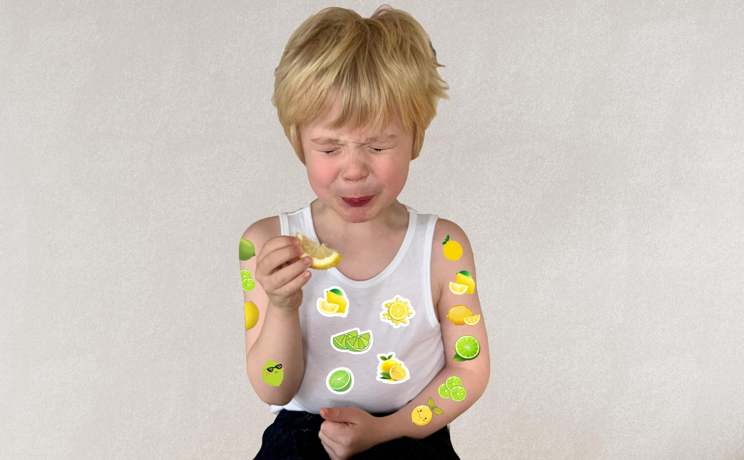370 PCS Lemon Cutie Temporary Tattoos - Fun Fruit Themed Fake Tattoo Stickers for Baby Showers, Birthday Parties, Goodie Bags & Summer Decorations (30 Sheets) - Perfect for Kids, Teens & DIY Party Favors