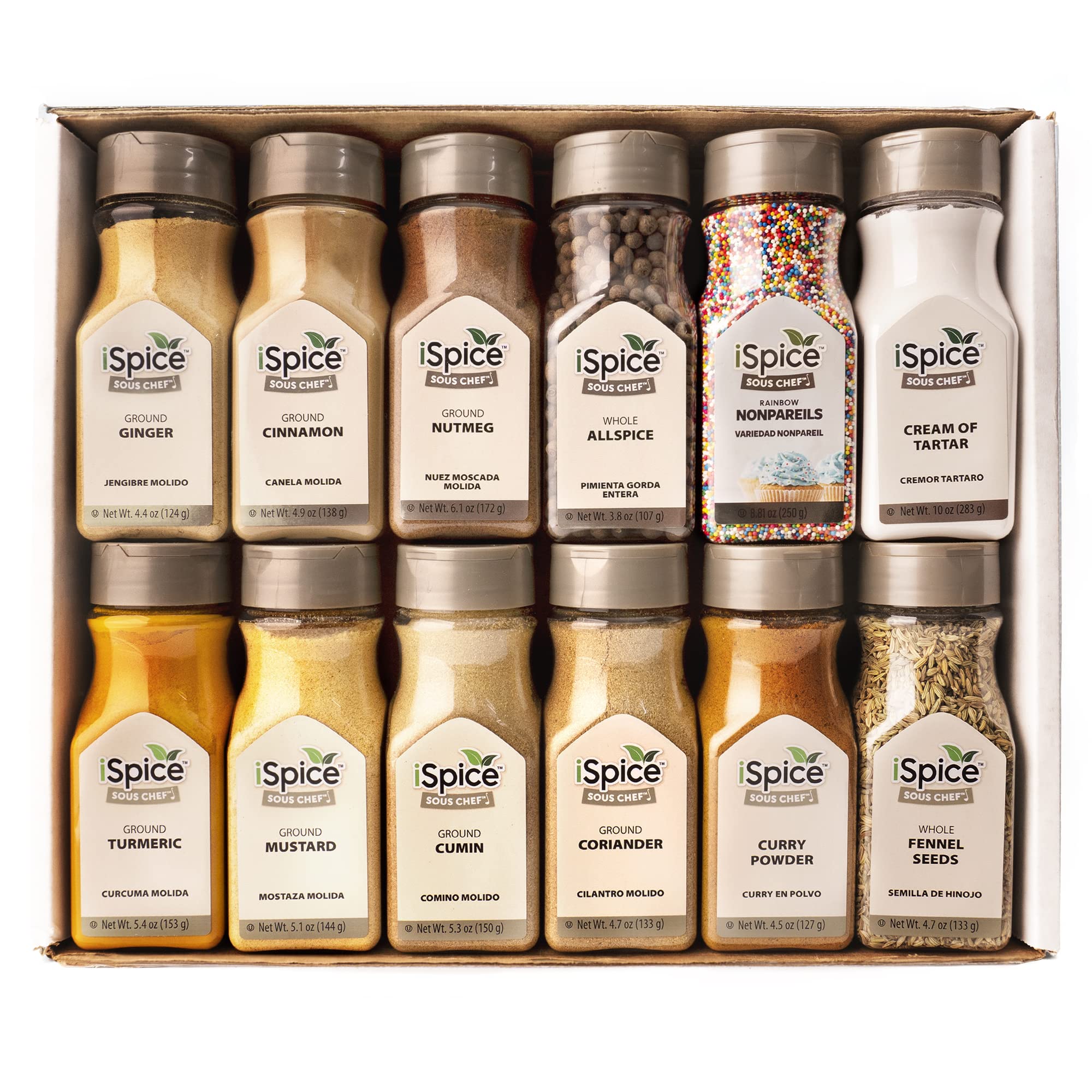 iSpice Starter Spice Set - 48 Pack Premium Herb Spices & Seasonings Kit for Cooking | Perfect Gift for Home Chefs | Ideal for Baking, Grilling & Everyday Meals