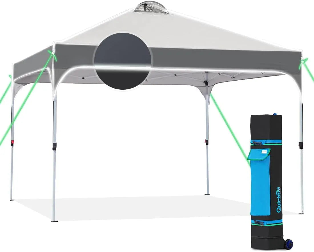 10' x 10' Pop Up Canopy Tent - Easy One Person Setup, Instant Shelter for Outdoor Events, Camping, Beach Parties, and Farmers Markets
