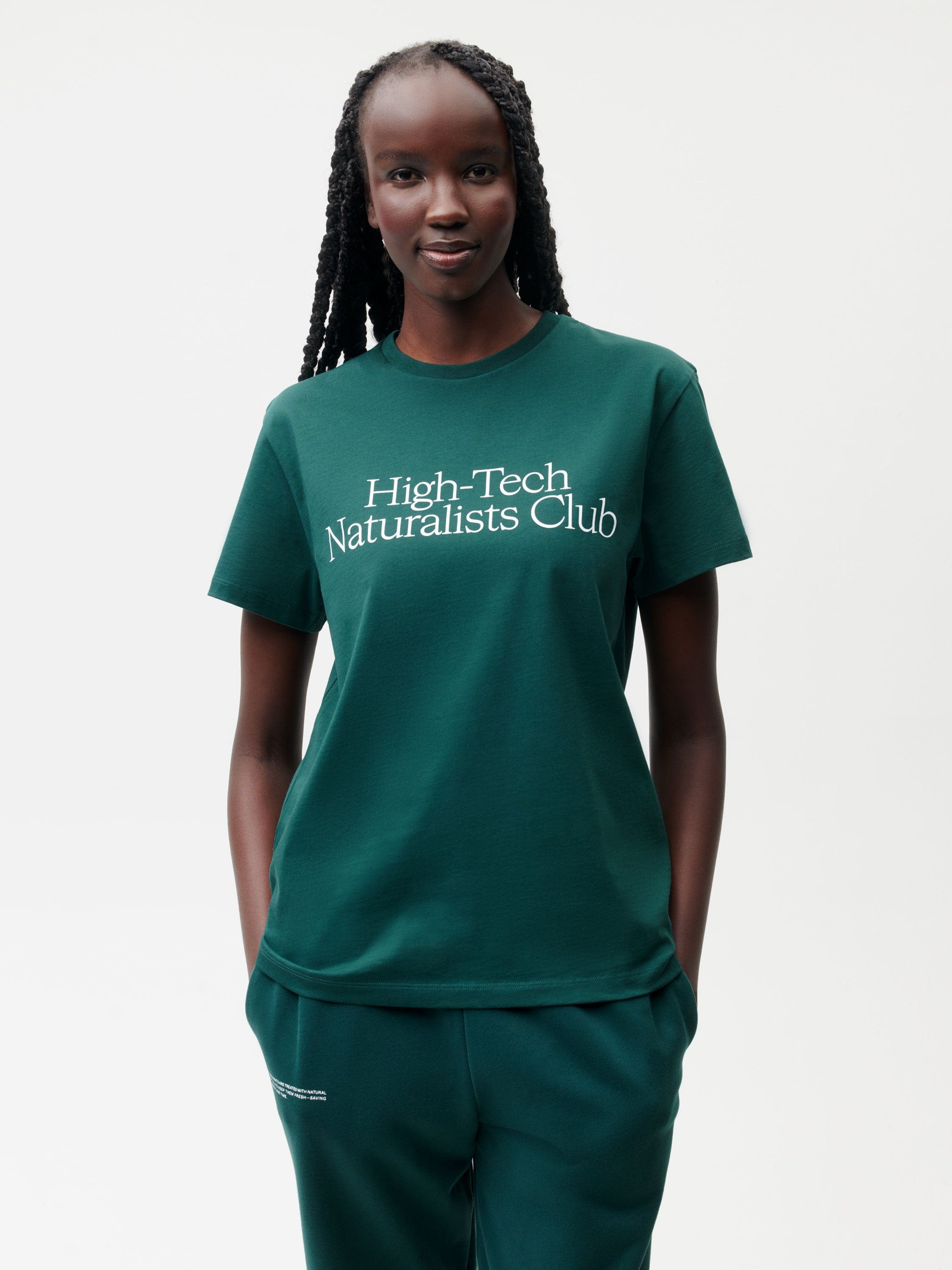 Women's High-Tech Naturalists Club T-Shirt - Foliage Green | Eco-Friendly Outdoor Hiking & Camping Tee for Nature Lovers