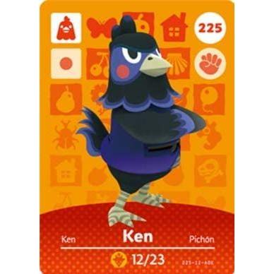 Official Animal Crossing Amiibo Card - Ken (#225) - Collectible Trading Card for Nintendo Switch & 3DS Games - Perfect for Gaming, Collecting & Trading