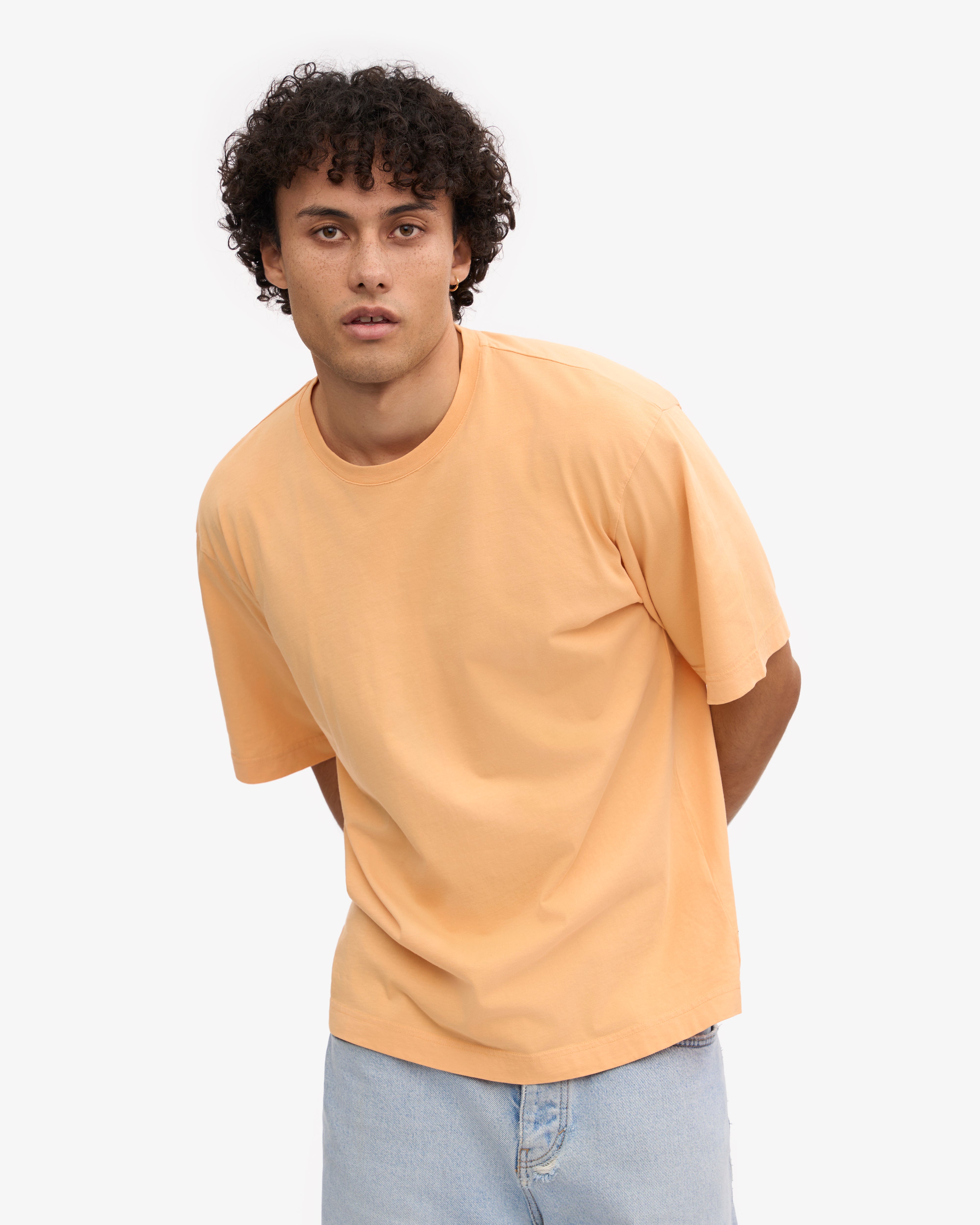Organic Oversized T-Shirt for Women - Soft & Comfortable Sandstone Orange Cotton Tee - Perfect for Casual Wear, Loungewear & Everyday Outfits