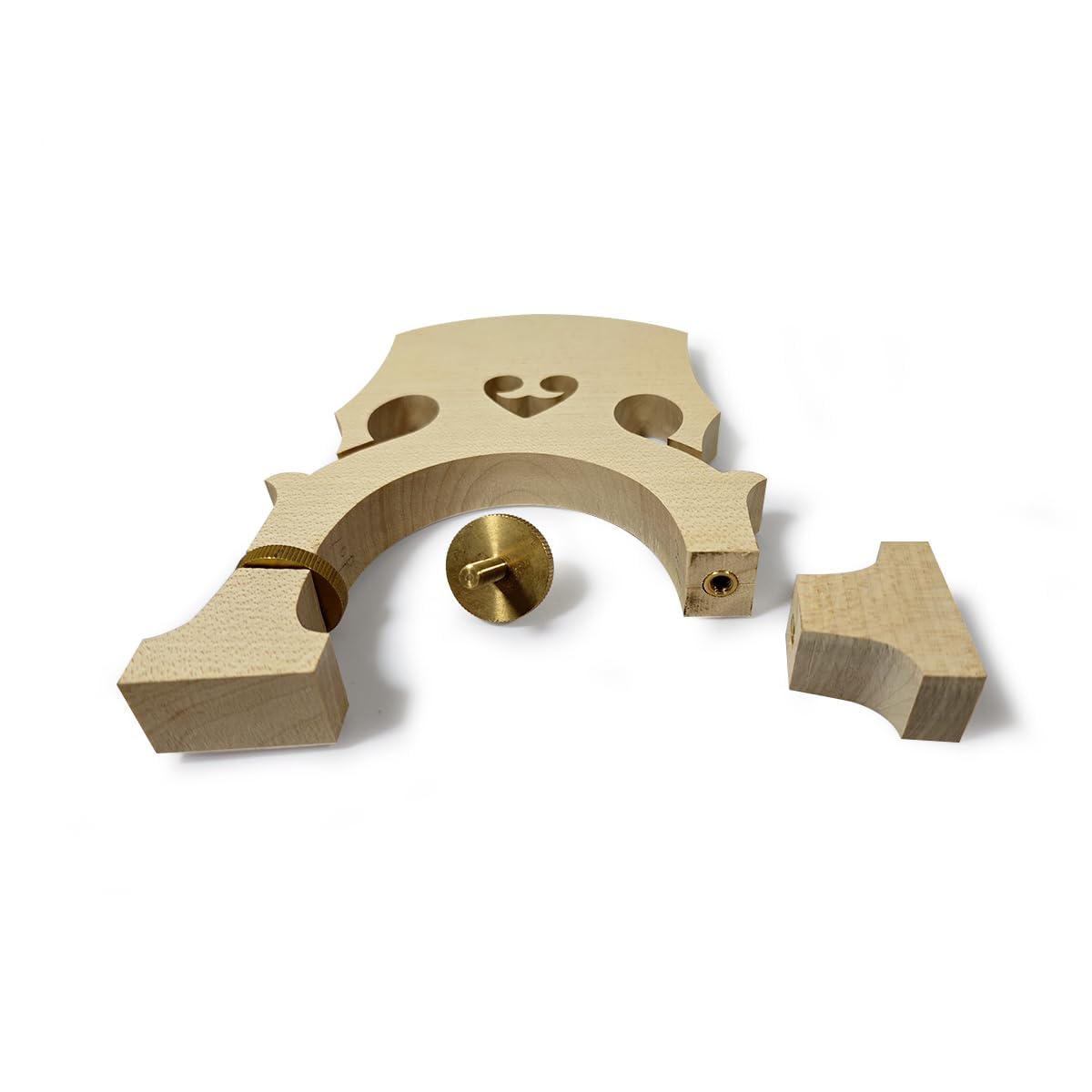 Maple Adjustable Double Bass Bridge - 3/4 Upright Bass Replacement Part for Professional Musicians | Perfect for Orchestral Performances, Jazz Ensembles & Music Studio Practice