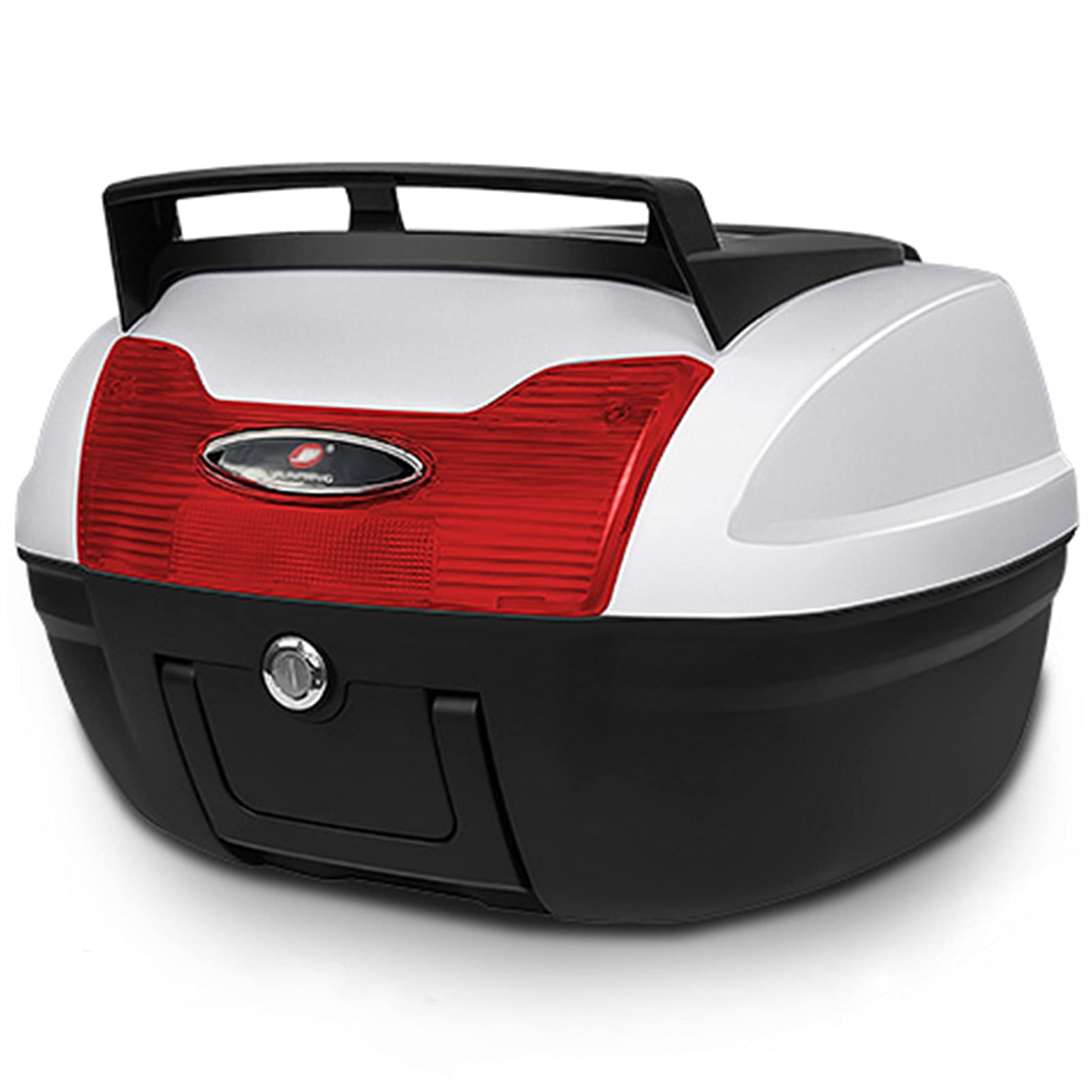 **40L Universal Motorcycle Top Box - Quick-Release Waterproof Storage Case for Helmets & Luggage, Fits Scooters & Mopeds - Perfect for Commuting & Touring**