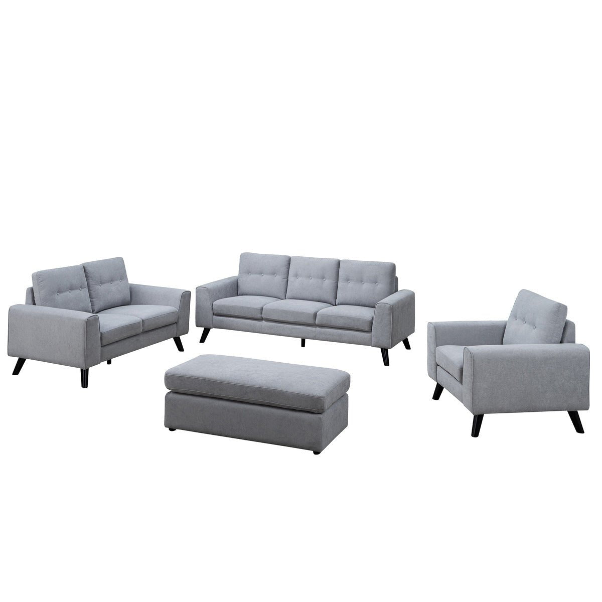 Evelyn Collection Loveseat - Modern Two-Seater Sofa for Living Room, Small Space & Apartment - Perfect for Cozy Seating, Home Decor & Relaxation