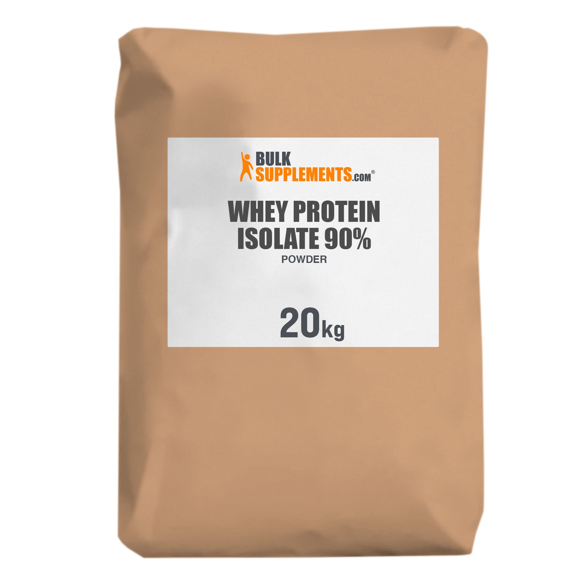 BulkSupplements.com Whey Protein Isolate Powder - Unflavored, Gluten Free, 30g Protein per Serving, 20kg (44 lbs) - Perfect for Post-Workout Recovery, Muscle Building & Baking Recipes