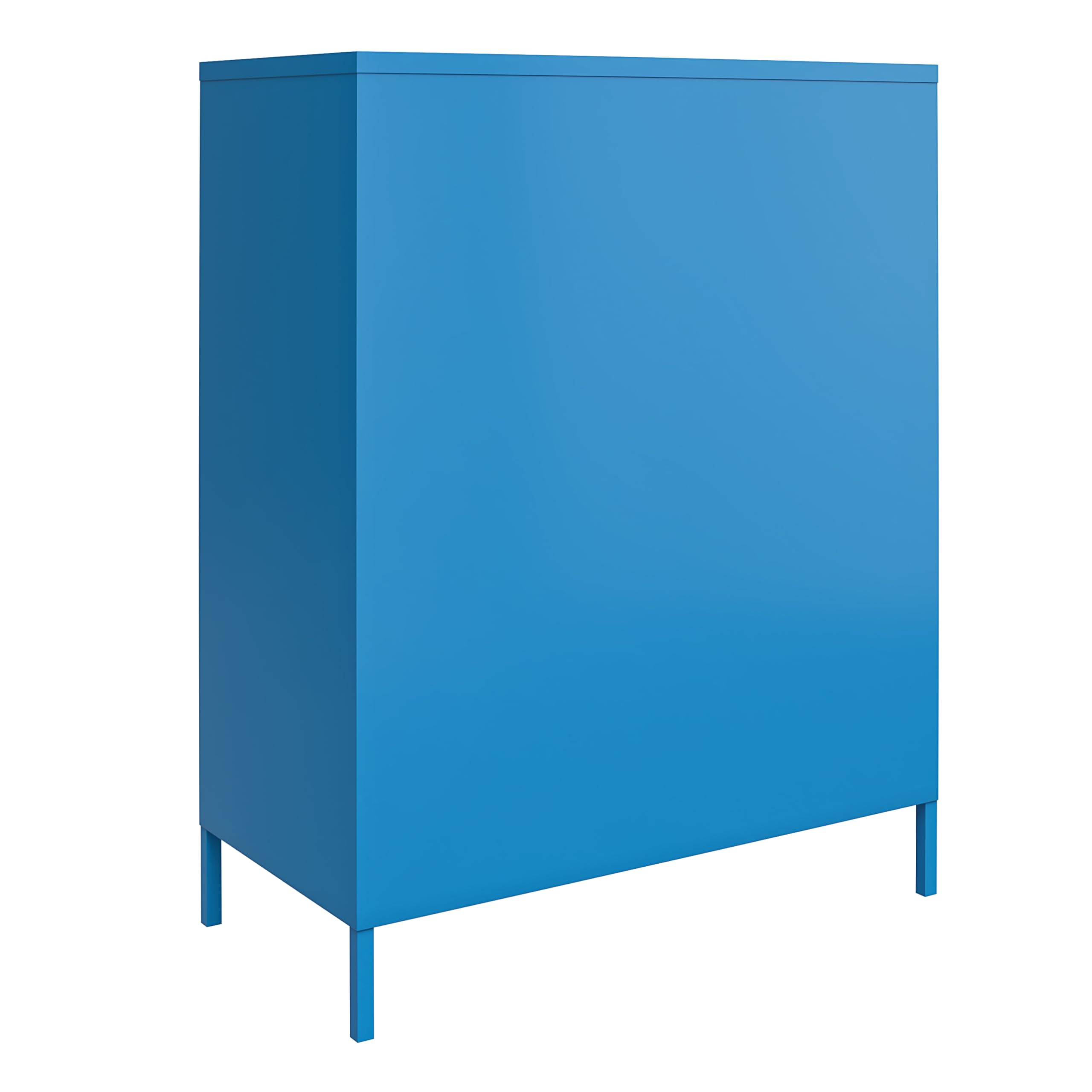 Novogratz Cache 2-Door Metal Locker Storage Cabinet in Blue - Stylish Home & Office Organization Solution for Bedroom, Dorm, or Entryway