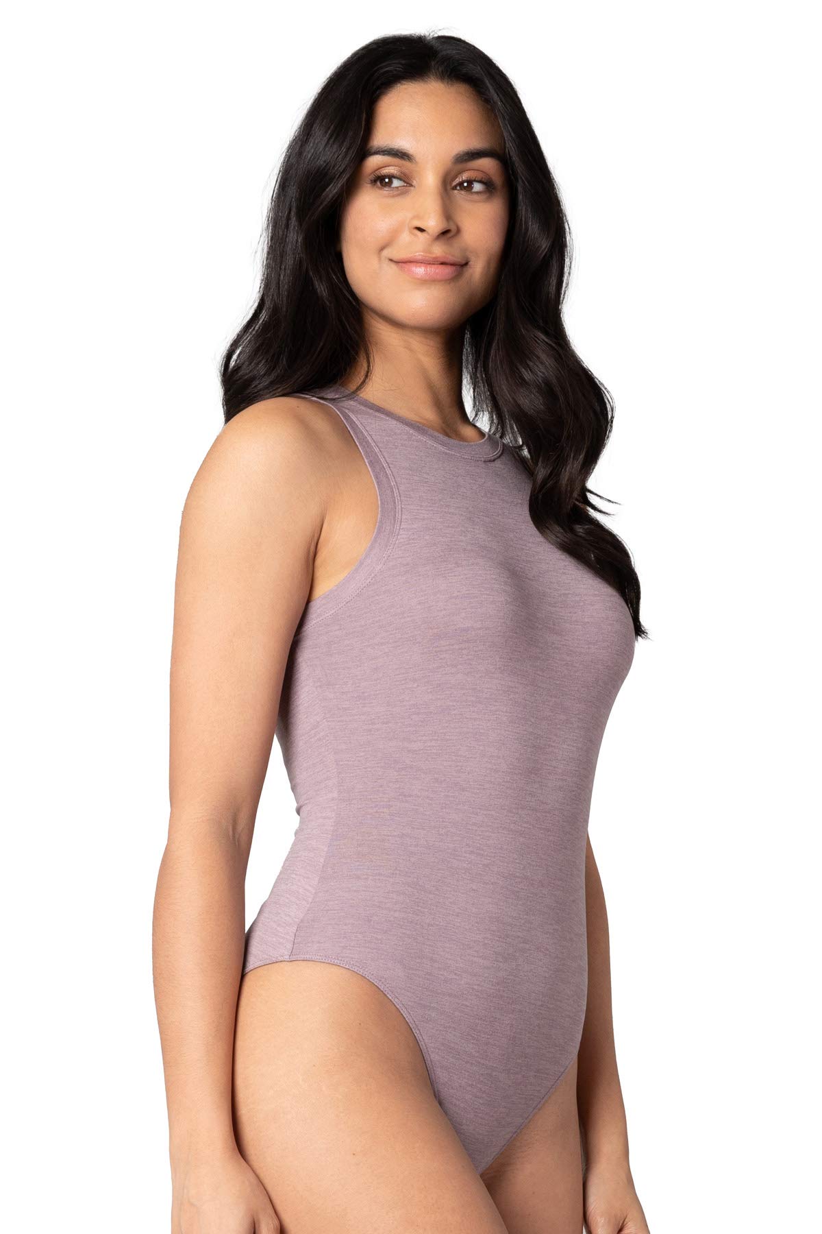 Pure & Simple Women’s Sleeveless Knit Bodysuit - Soft Stretchy Comfortable Tank Top for Layering, Yoga & Everyday Wear