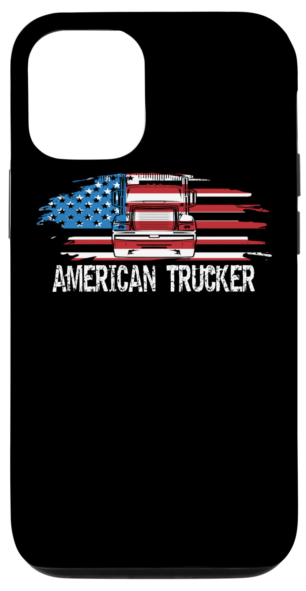 iPhone 12/12 Pro Patriotic American Flag Trucker Case - Durable Protective Cover for Semi Truck Drivers & 18 Wheeler Enthusiasts | Perfect for Road Trips & Trucking Lifestyle