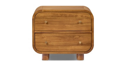 Modern Oslo Nightstand with Drawer - Scandinavian Style Bedside Table for Bedroom, Living Room & Office - Compact Storage Solution for Small Spaces