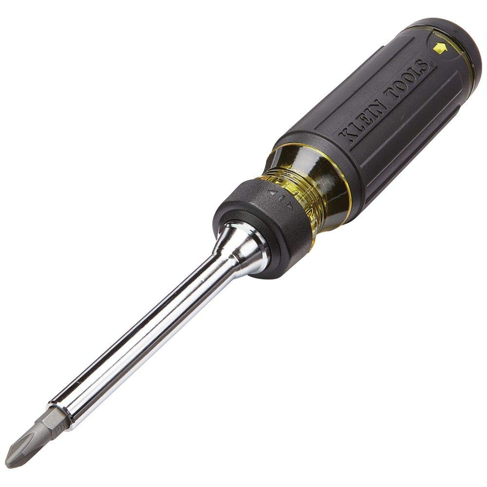Klein Tools 14-in-1 Multi-Bit Ratcheting Screwdriver with 32303 Impact Rated Screwdriver/Nut Driver | Phillips, Slotted, Square, Torx Bits | Industrial-Strength Cushion-Grip Handle | Perfect for Home Repairs, DIY Projects & Professional Construction Work