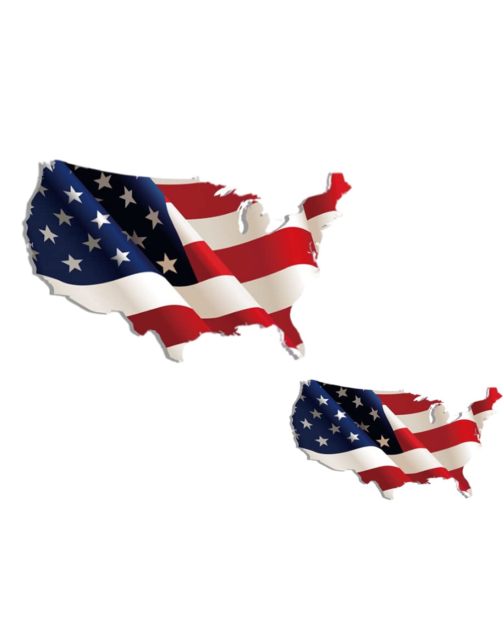 2 Pack USA Flag Iron on Patches - Heat Transfer Decals for Clothes, Jeans, T-Shirts - DIY Thermal Stickers for Women, Men & Kids - Perfect for Patriotic Events, School Projects & Fashion Customization