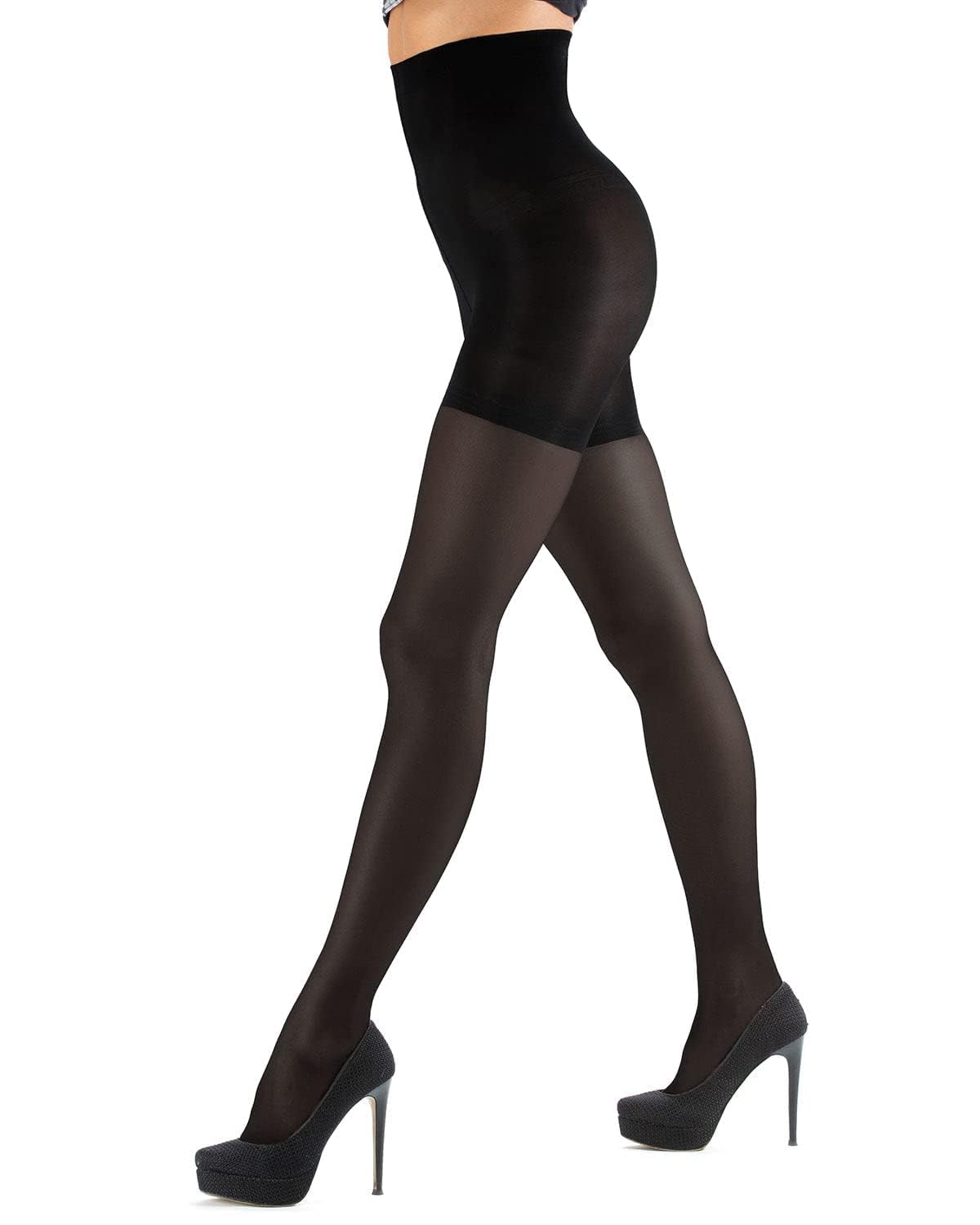 Body Slim 40 Denier Longline Pantyhose - Comfortable Shaping Tights for Women, Plus Size & Tall Options - Perfect for Work, Formal Events & Everyday Wear