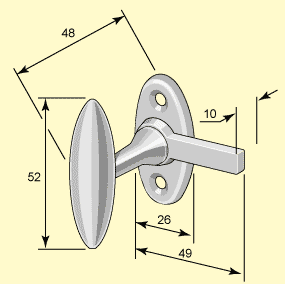 E Tuna Window Handle/Sash Lock 550 in Nickel Finish - Durable & Stylish for Home & Office Windows
