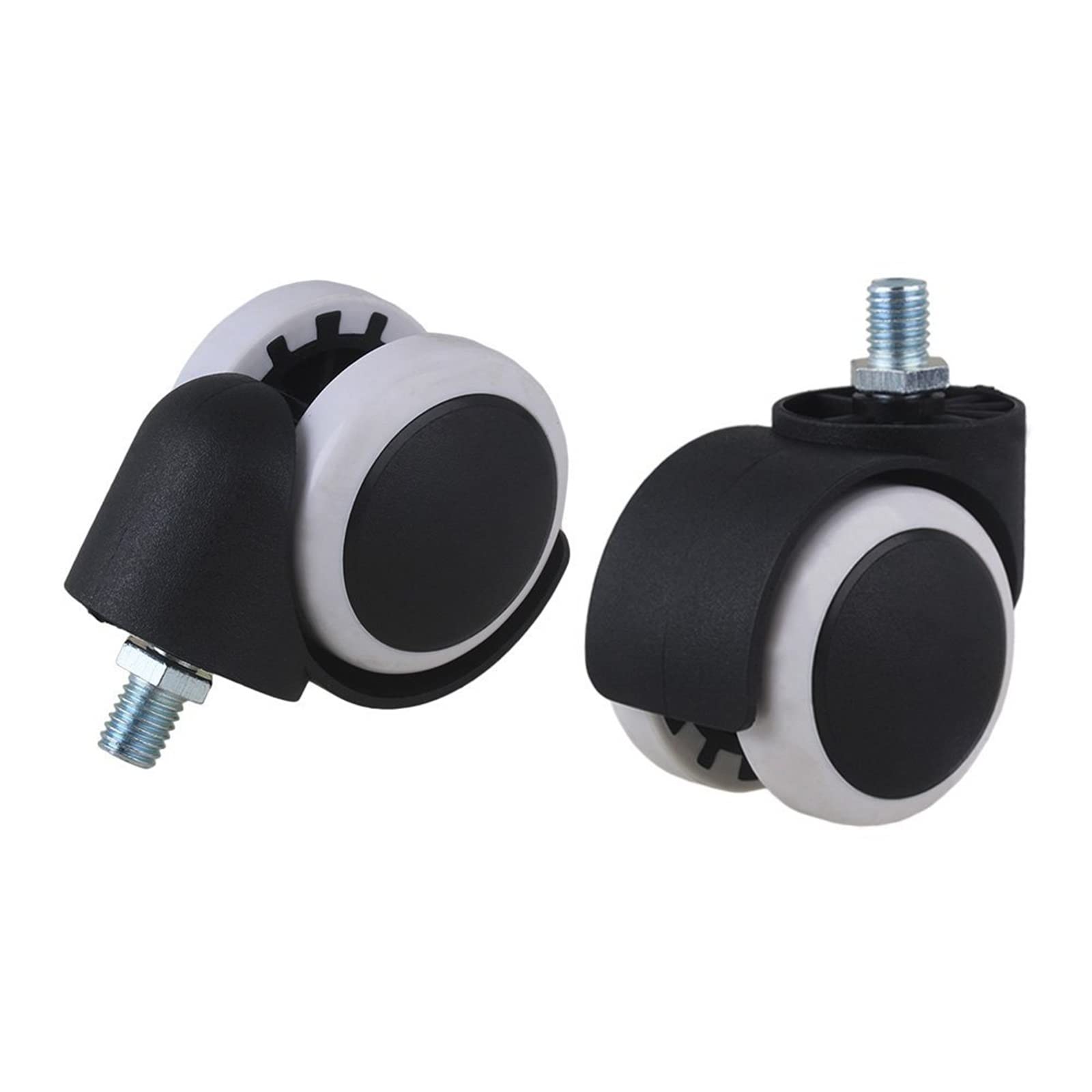 BROHN Swivel Caster Wheels for Office Chairs, Furniture Replacement Wheels, Threaded Stem Casters for Sofa Beds, Storage Shelf Wheels - Pack of 5 | Smooth Rolling for Home Office, Living Room & Bedroom Furniture