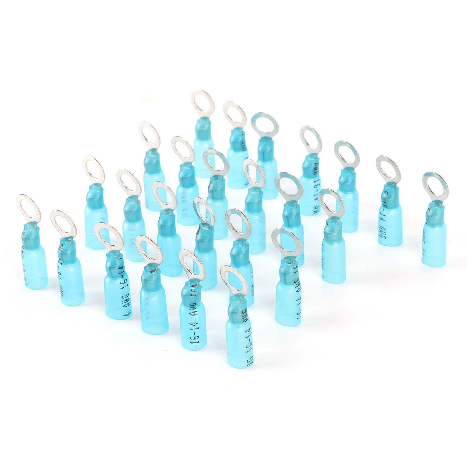 Heat Shrink Wire Connectors 25pcs - 1/4 Inch Electrical Quick Wiring Tubing with High Conductivity for Automotive, Marine & Home Electrical Repairs