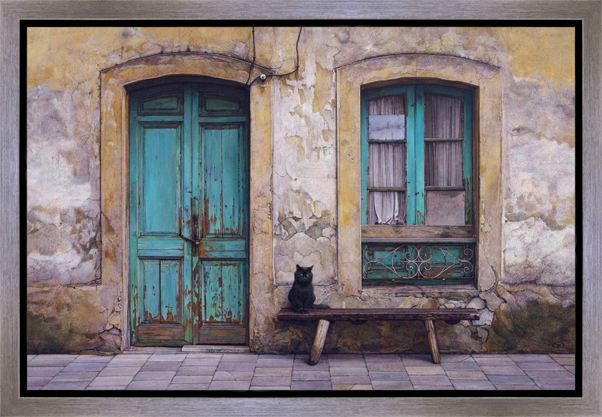 Black Cat Gallery Wrap Canvas Art - Handmade Stretched Canvas Wall Decor for Living Room, Bedroom & Office - Perfect for Home Decor & Gifts