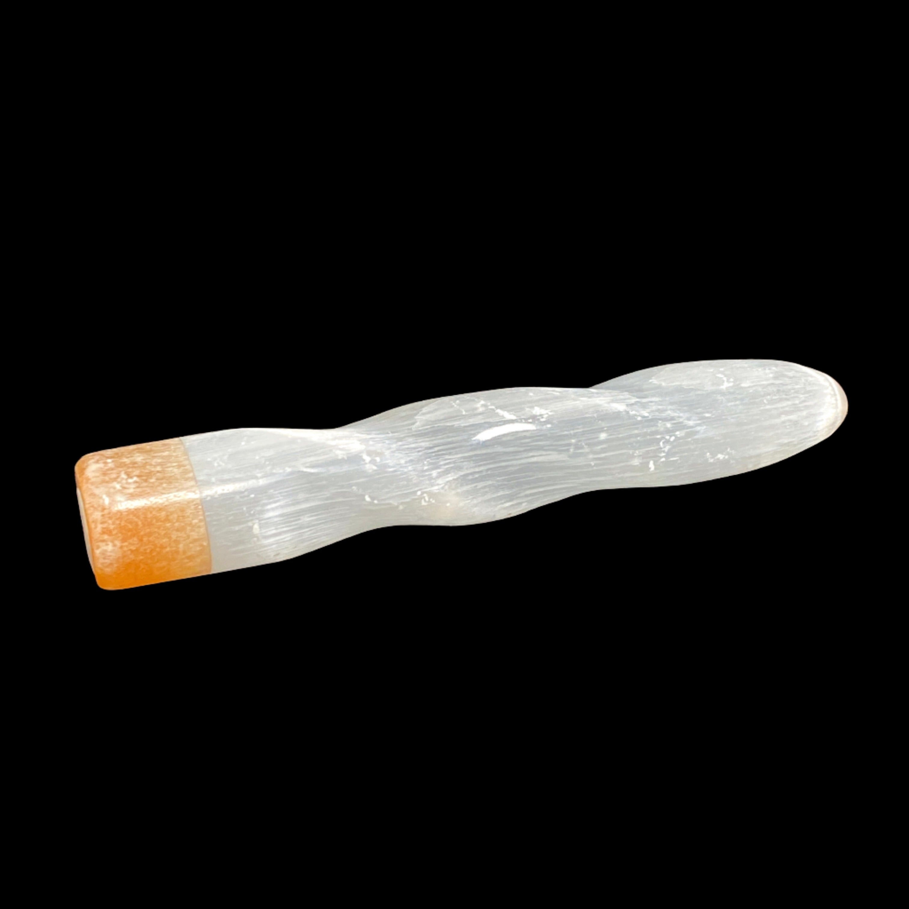 Selenite Spiral Crystal Massage Wand - Natural Healing Stone for Energy Cleansing & Chakra Balancing - Perfect for Meditation, Reiki, and Spiritual Healing Practices