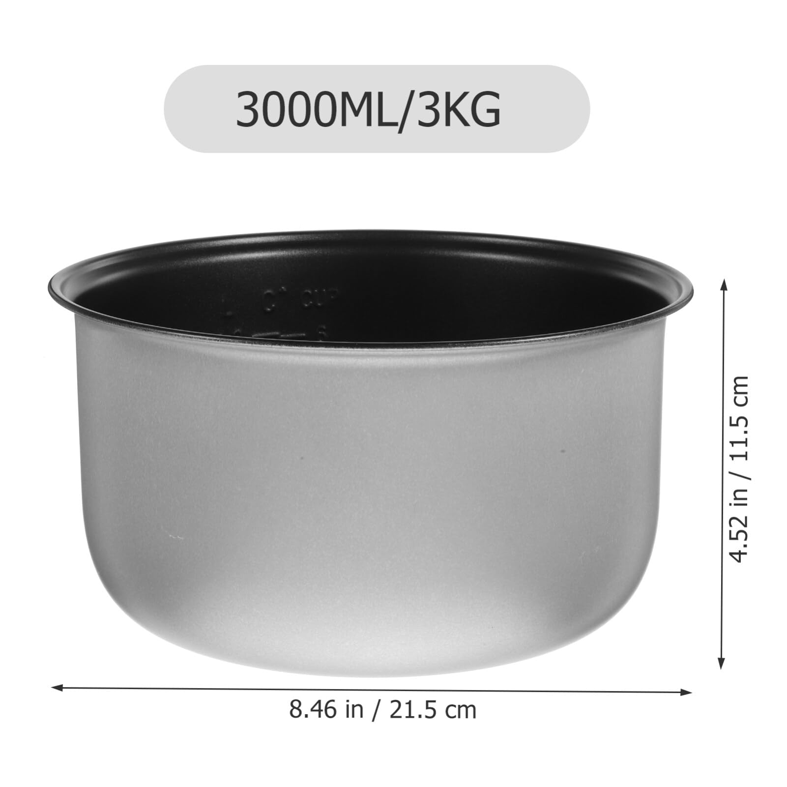 IPetboom 1-Piece Non-Stick Rice Cooker Inner Pot Replacement - Compatible with Pressure Cookers & Rice Cookers - Durable Baking Cake Pot for Home Kitchen Use - Perfect for Cooking Rice, Steaming, and Baking Cakes