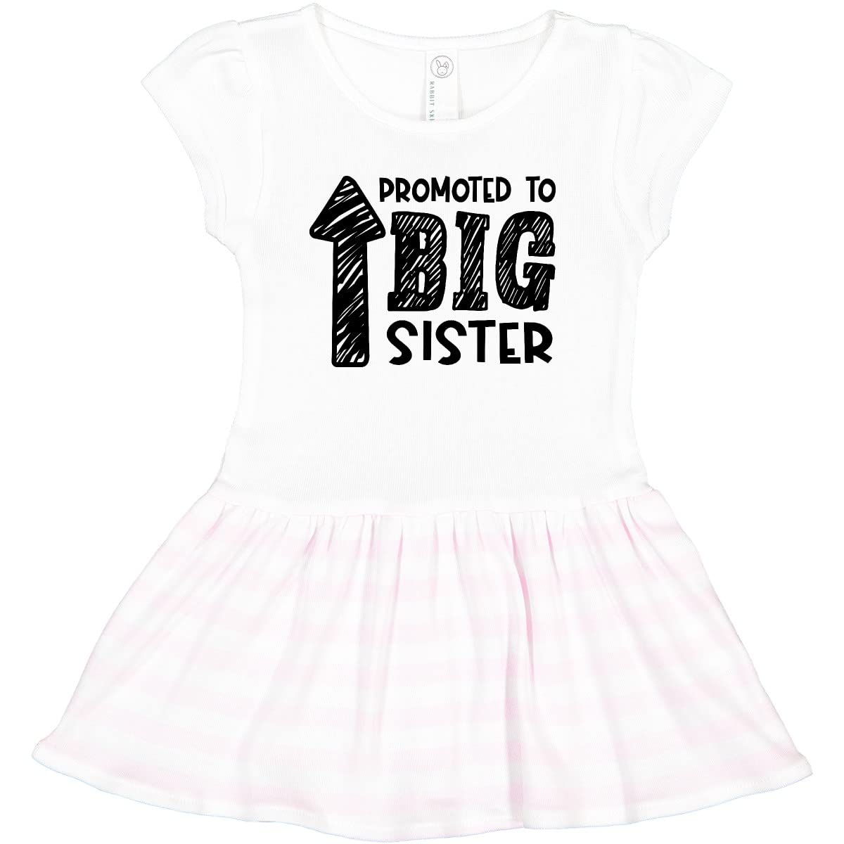 Inktastic Big Sister Toddler Dress - Cute & Comfortable Cotton Dress for Toddler Girls - Perfect for Sibling Announcement, Family Photos & Special Occasions