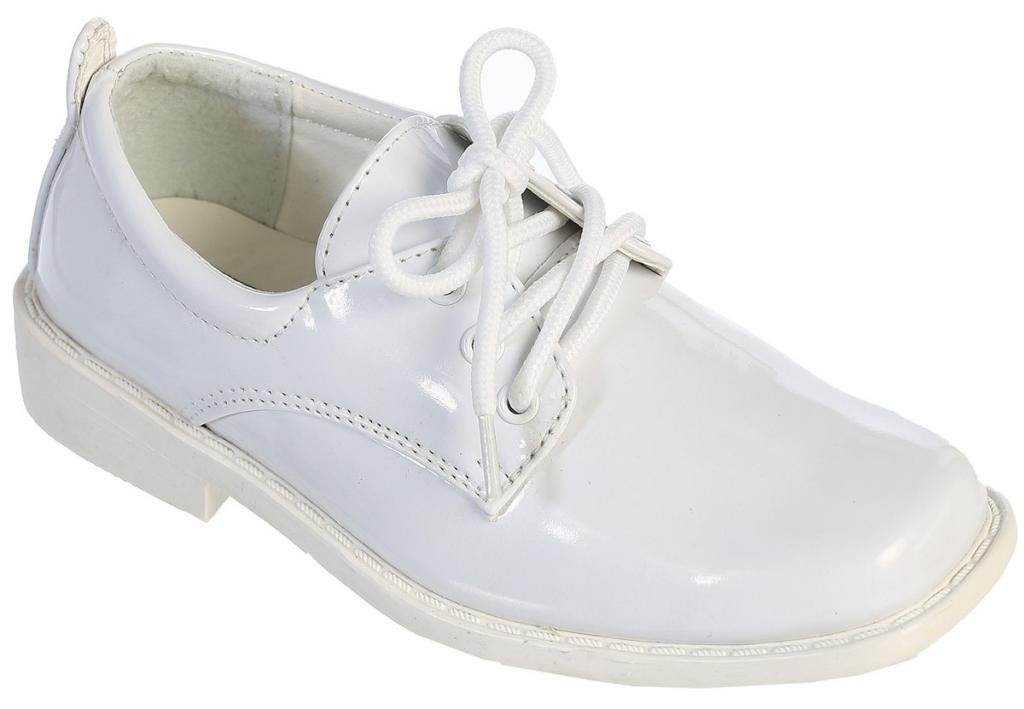 Boys Patent Leather Dress Shoes - Matte Oxford Formal Shoes for Christening, First Communion & Wedding - Comfortable & Stylish for Special Occasions