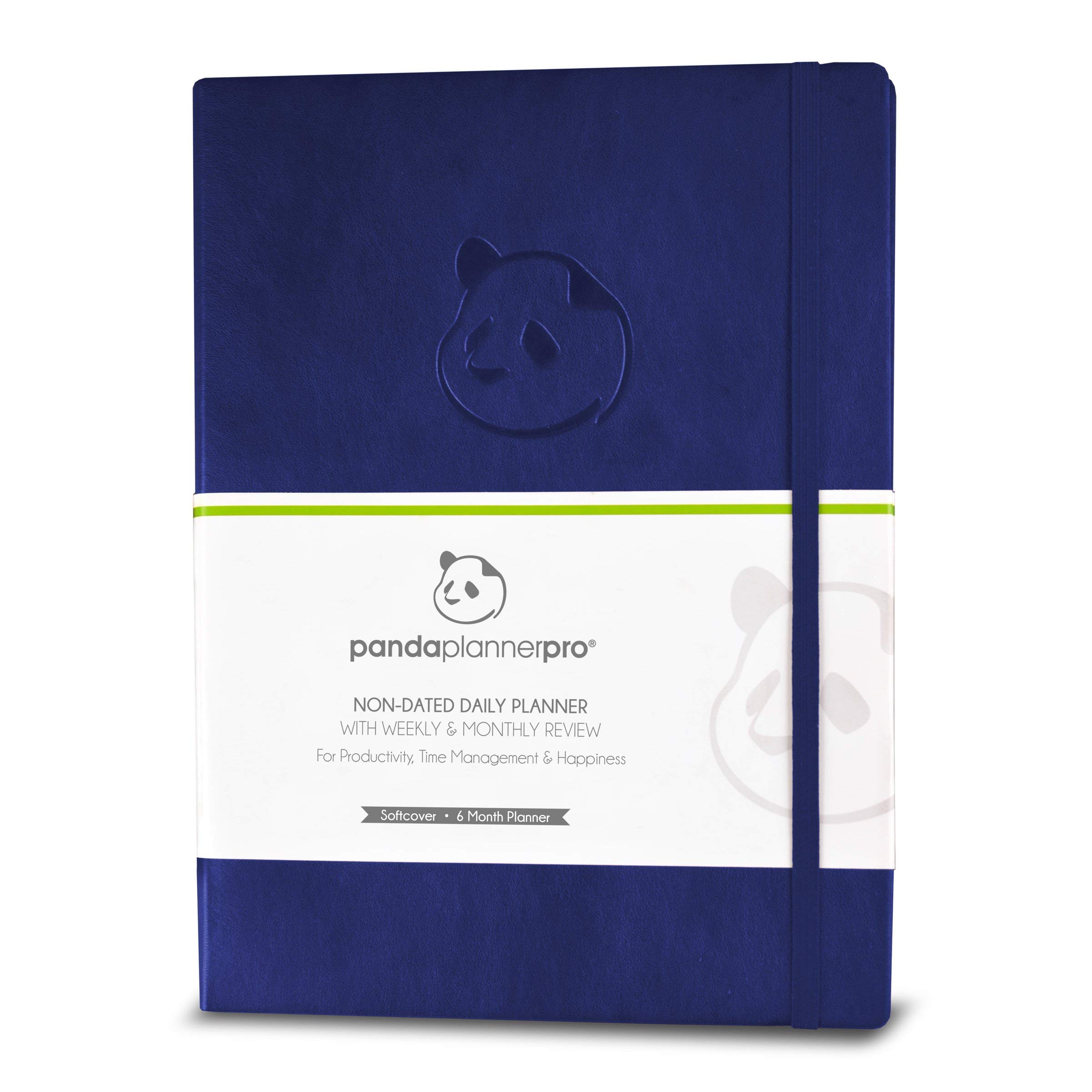 Purple Pro Undated 6-Month Daily Planner with Spring Sticky Notes - Productivity Planner & Organizer for Work, School, and Goal Tracking - Panda Planner for Effective Time Management