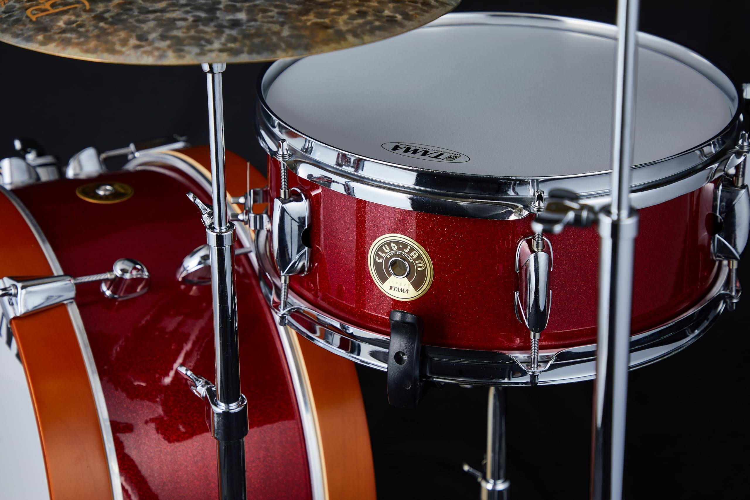 Tama Club-JAM Mini 2-Piece Drum Shell Pack - Candy Apple Mist Finish | Compact Drum Kit for Small Spaces, Practice, and Travel | Perfect for Home Studios, Apartment Drumming, and Portable Performances