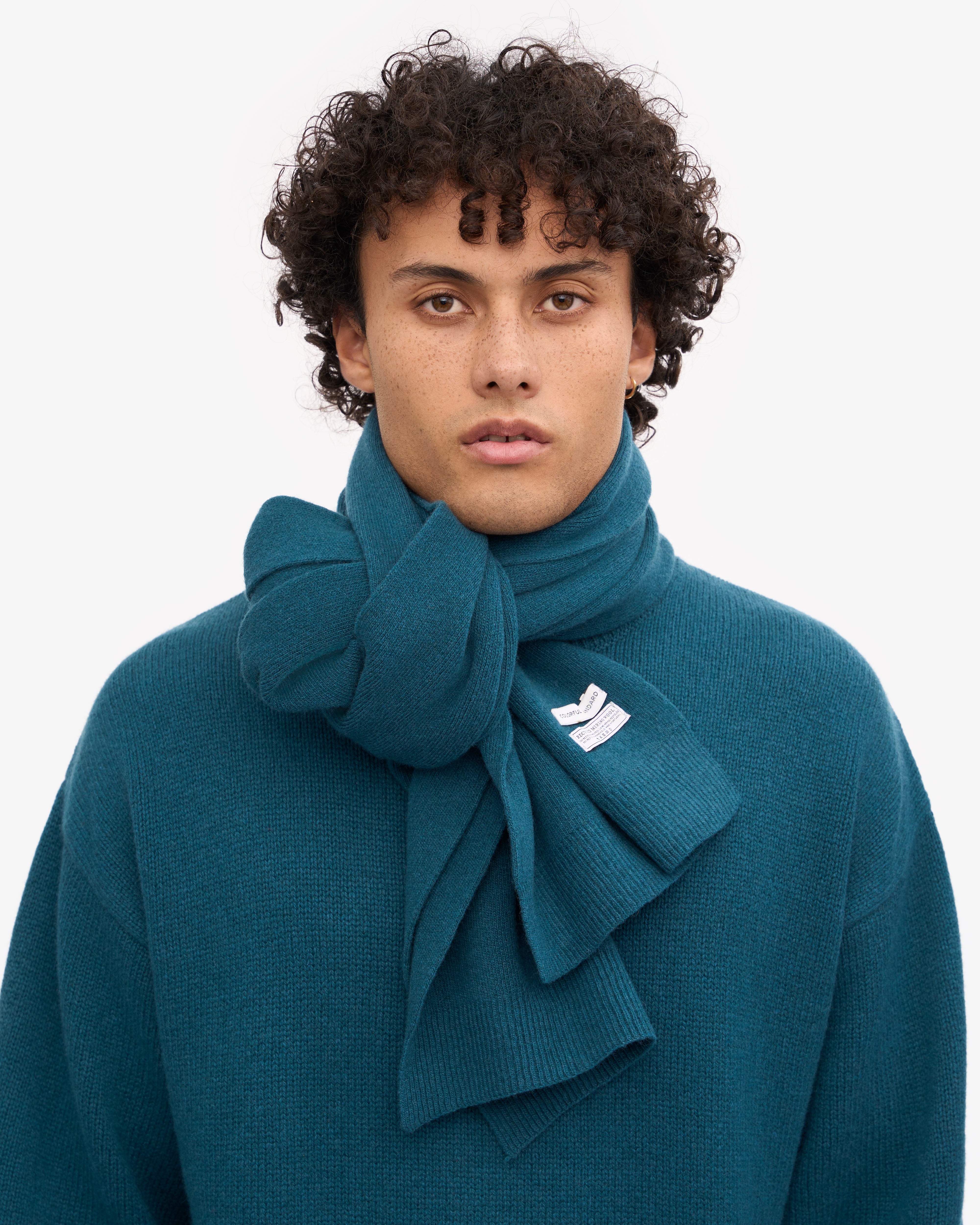 Premium Merino Wool Scarf for Women & Men - Soft & Warm Ocean Green Winter Accessory - Perfect for Cold Weather, Outdoor Activities & Fashion Styling