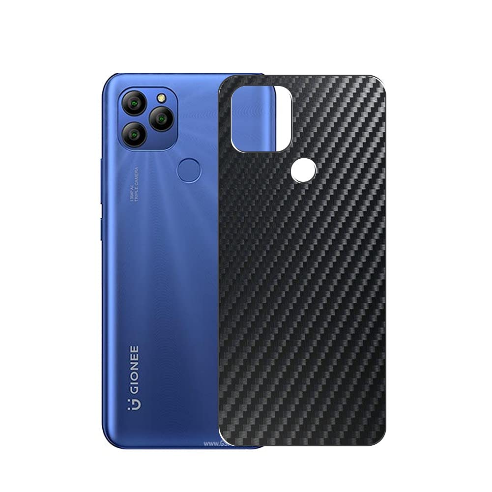 2 Pack Black Carbon TPU Back Screen Protector Film for Gionee P15 Smartphone - Scratch-Resistant Protective Cover (Not Tempered Glass) - Perfect for Daily Use, Travel & Outdoor Activities