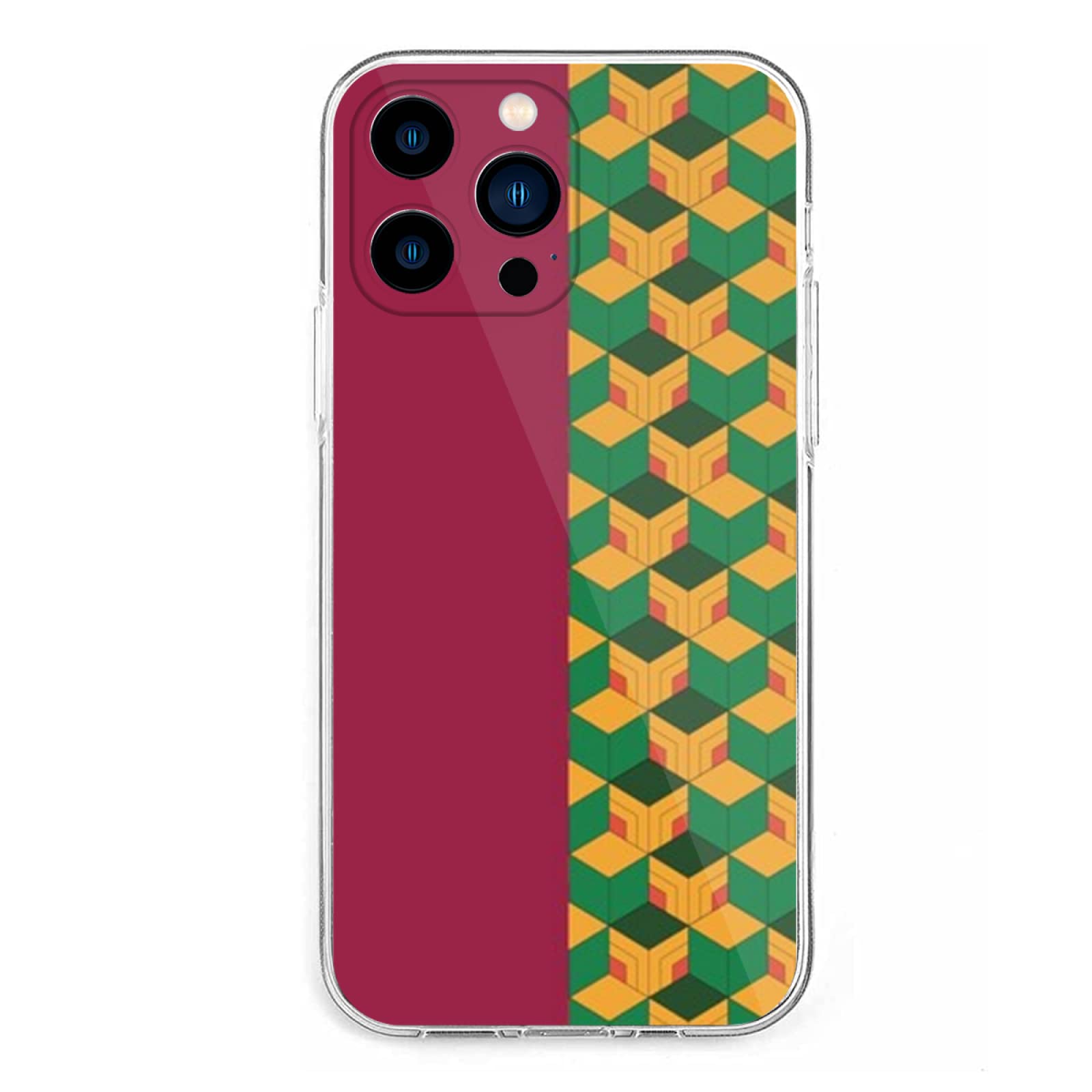 Ultra Slim Crystal Clear TPU Phone Case for iPhone 14 Pro Max - Soft Transparent Protective Cover with Tomioka Pattern | Perfect for Everyday Use, Office & Travel Protection