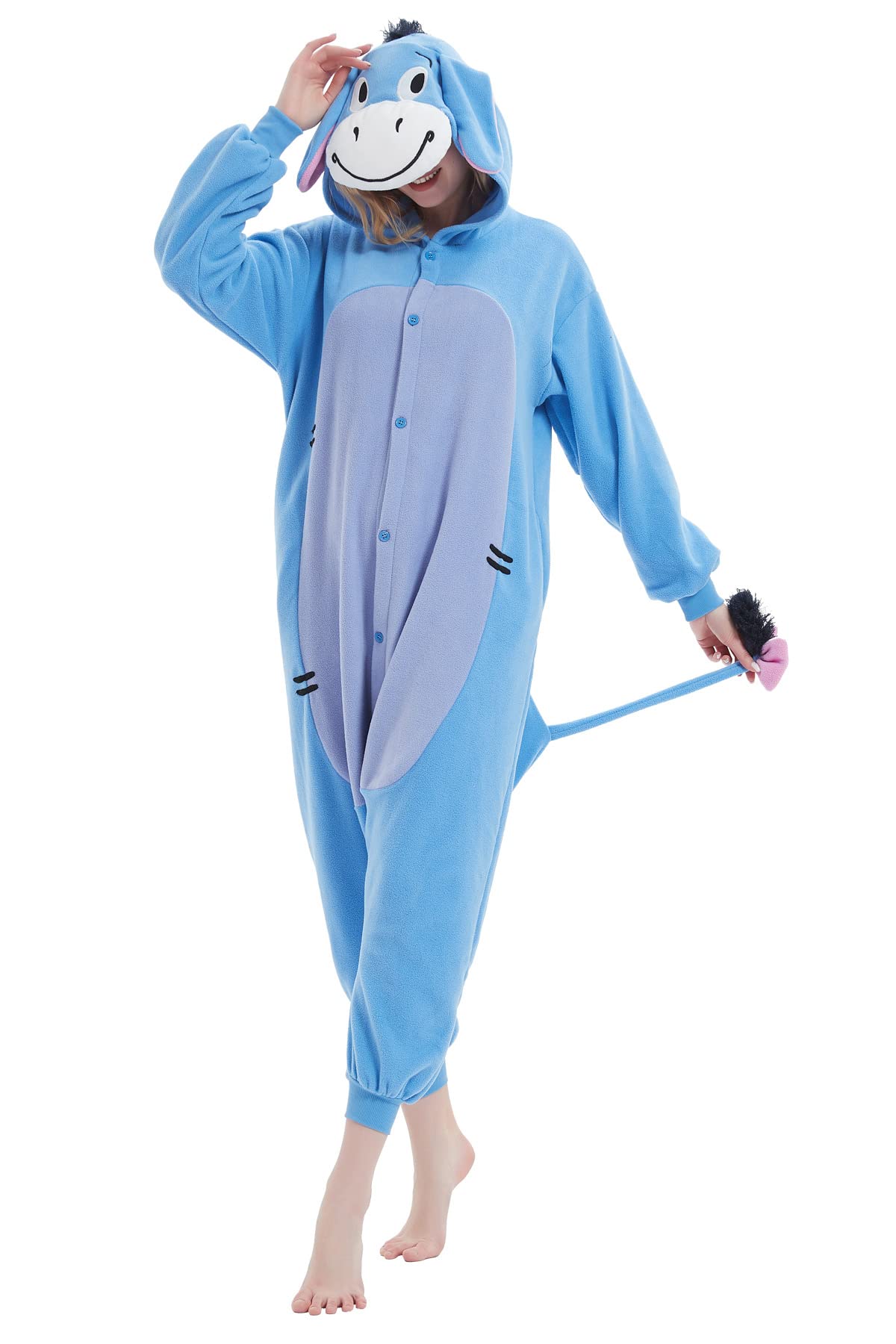 Animal Onesie Adult Costume - One Piece Pajamas for Women & Men | Soft & Cozy Cosplay Outfit for Halloween, Christmas, Parties & Loungewear