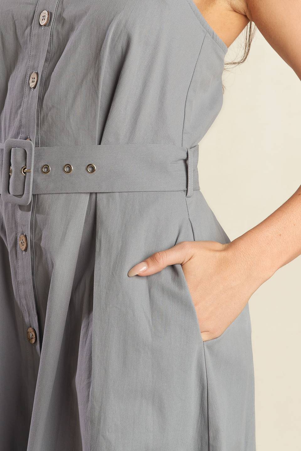 California Dreaming Button Down Dress for Women - Flowy Summer Casual Dress with Pockets - Perfect for Beach, Vacation & Everyday Wear