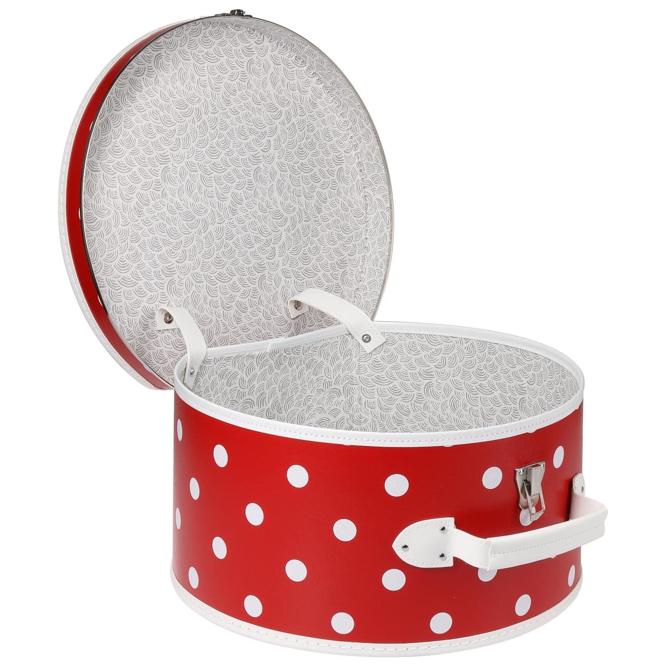 Lierys Red Polka Dot Hat Box - Stylish Storage for Hats, Scarves & Accessories | Perfect for Travel, Home Decor & Gift Giving