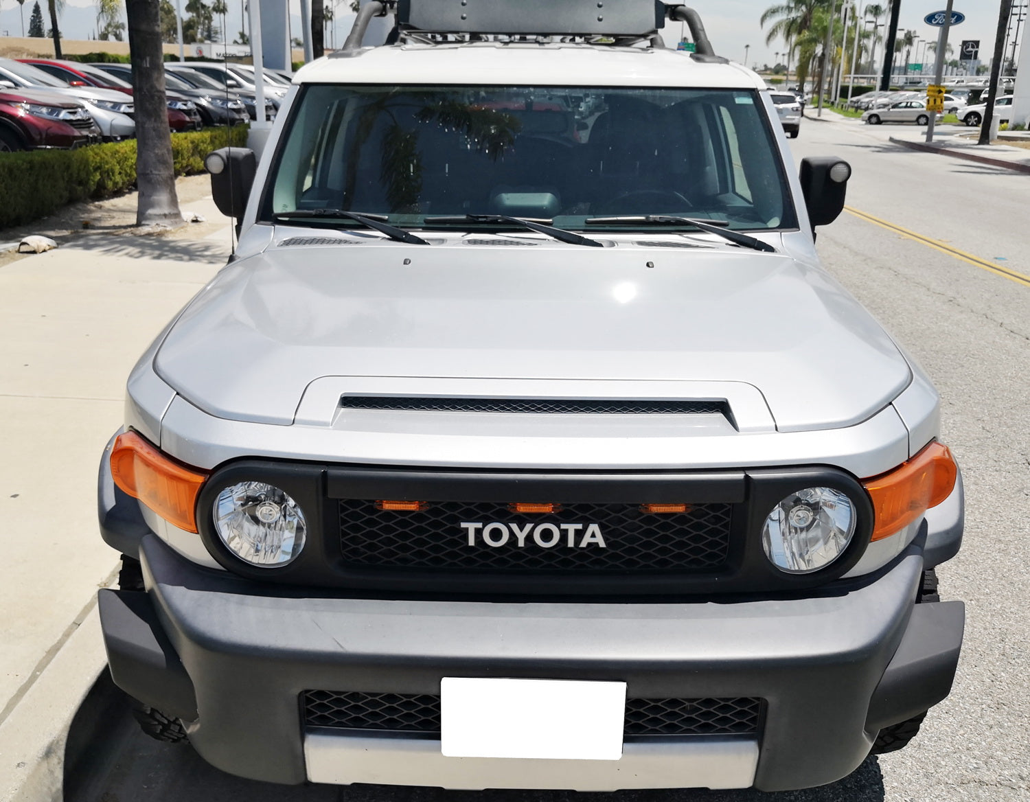 3PCS Amber LED Grille Running Light Kit for 2007-2014 Toyota FJ Cruiser - Off-Road & Night Driving Safety Lights