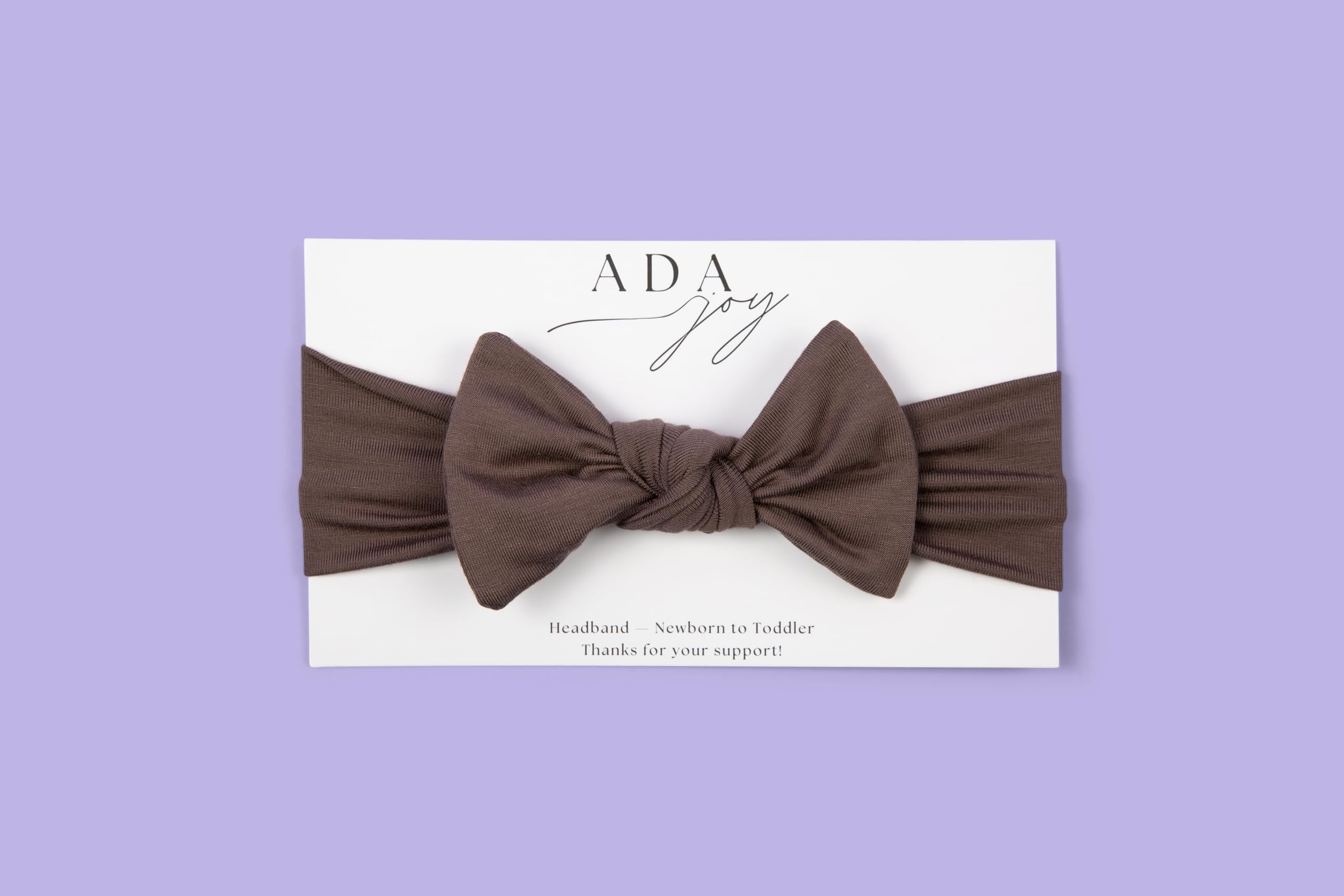 Premium Soft Stretchy Bamboo Headbands for Baby Girls, Newborns & Toddlers - Neutral Brown Baby Bows | Gentle Hair Accessories for Everyday Wear, Photo Shoots & Special Occasions