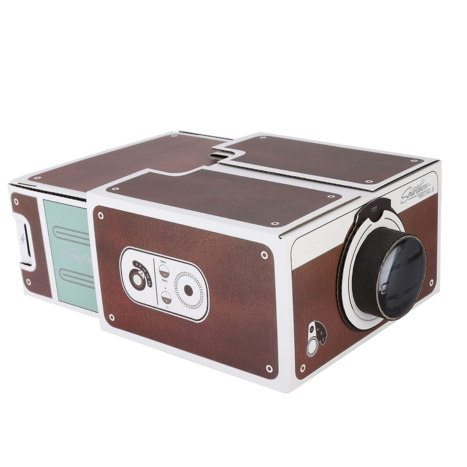 Portable Mini Projector for Smartphone - DIY Home Theater Projector for Movies & Gaming | Perfect for Indoor Entertainment, Movie Nights & Parties