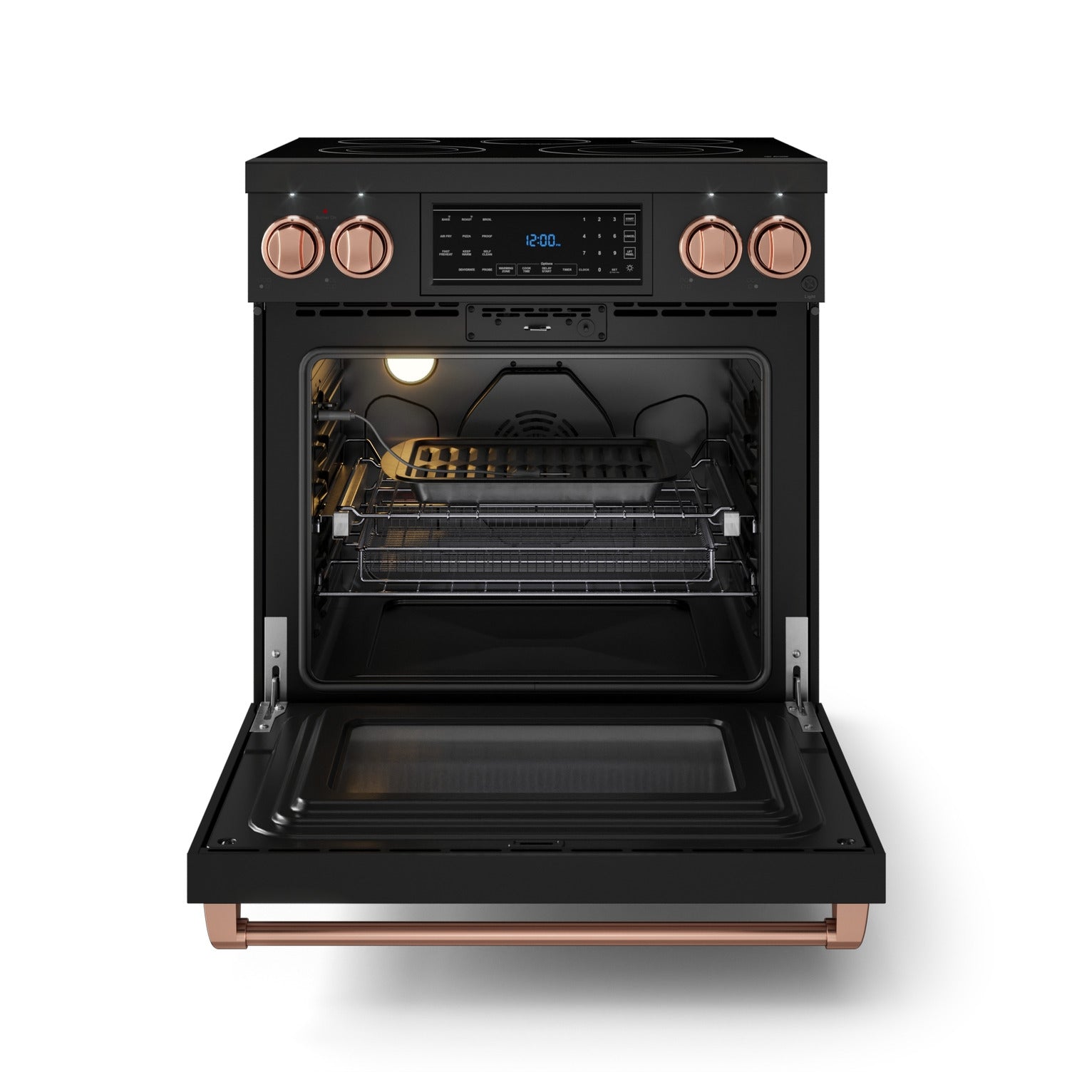 Thor Kitchen Black Stainless Steel Freestanding Professional Electric Range | Gordon Ramsay Series 4.55 cu.ft Oven | RSE30B RSG Model | Perfect for Home Chefs & Professional Kitchens