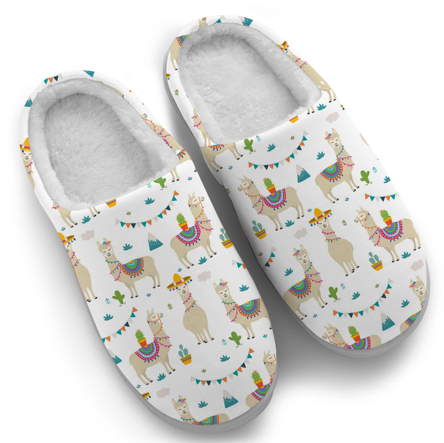 Cozy Llama Slippers for Women & Men - Memory Foam Fuzzy House Shoes with Anti-Skid Sole - Warm Winter Indoor Slippers - Perfect Gift for Family & Friends (Home, Office, Dorm Use)