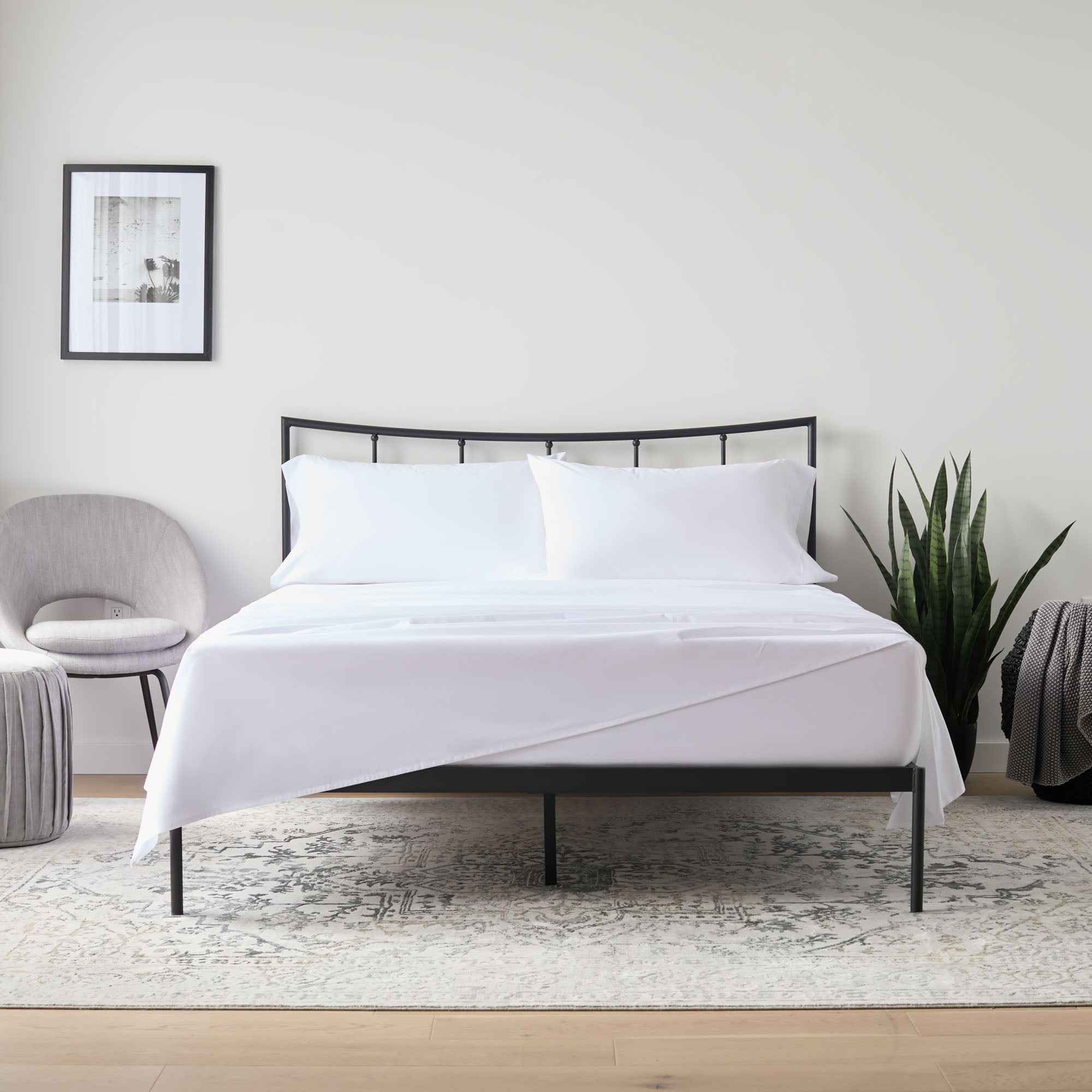Malouf Weekender 100% Cotton Sheet Set - Queen Size, 4-Piece Bedding Set with Deep Pockets, Soft & Breathable for Ultimate Comfort - Perfect for Guest Rooms, Vacation Homes & Cozy Bedroom Retreats
