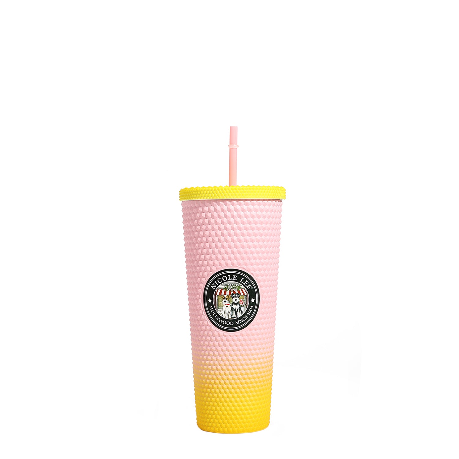 24oz Stainless Steel Studded Tumbler with Straw and Lid - Insulated Cup for Hot & Cold Drinks - Perfect for Gym, Office, Travel and Outdoor Activities