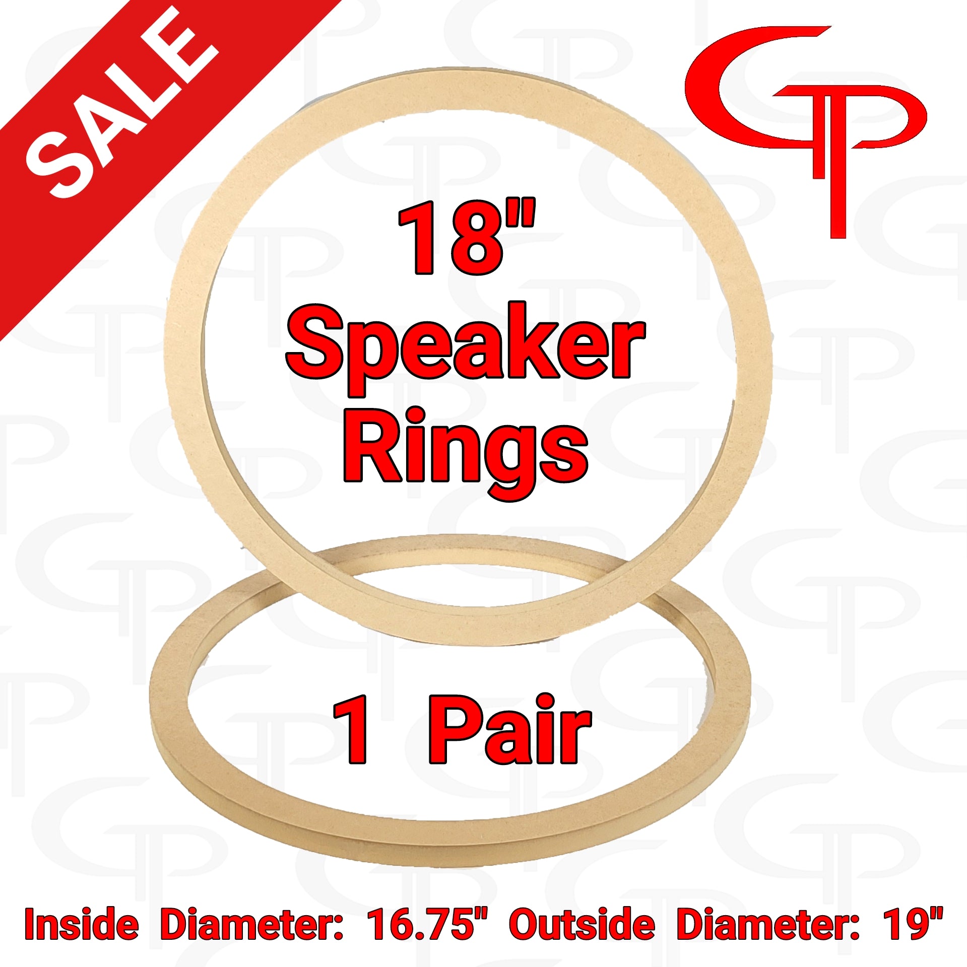 18K Gold Plated Speaker Rings Pair - Elegant Jewelry for Women & Men - Perfect for Parties, Weddings & Special Occasions