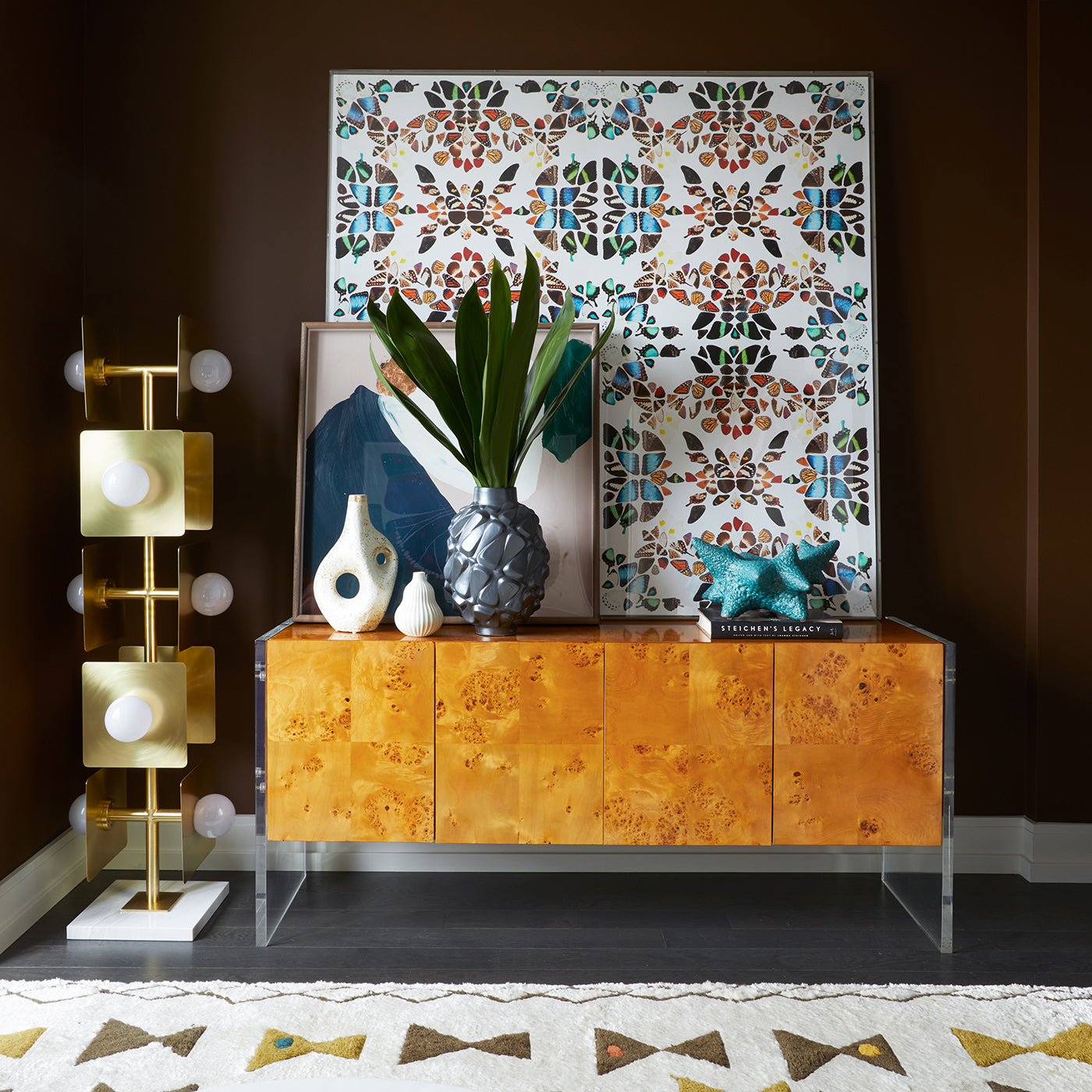 Bond 64 Credenza - Mid Century Modern TV Stand with Storage | Perfect for Living Room Entertainment Center & Home Office Organization