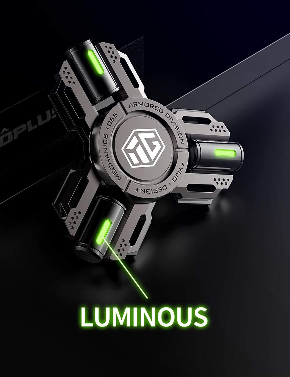 Premium Metal Fidget Spinners for Adults & Kids - Stress Relief Toys for Anxiety & ADHD - Solar-Powered Luminous Hand Spinners - Perfect for Office, Classroom, Travel & Sensory Play