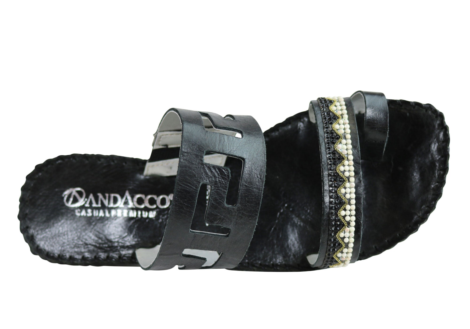 Andacco Energie Women's Comfortable Leather Flat Sandals - Handmade in Brazil - Perfect for Summer, Beach, Travel & Casual Outings