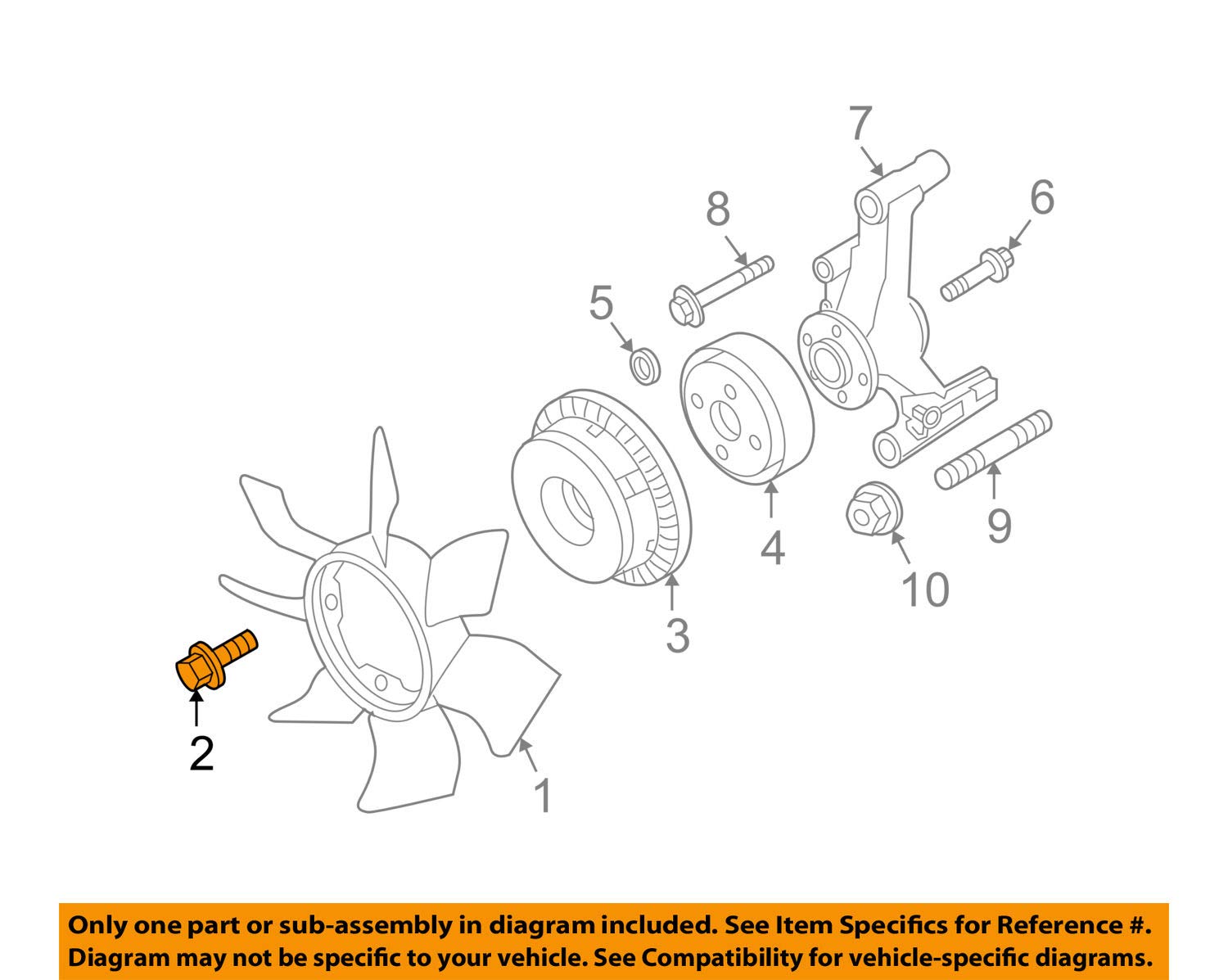 Nissan 081A8-6201A Fan Blade Screw - Genuine OEM Replacement Part for Nissan Vehicles - Perfect for Cooling System Repairs & Maintenance